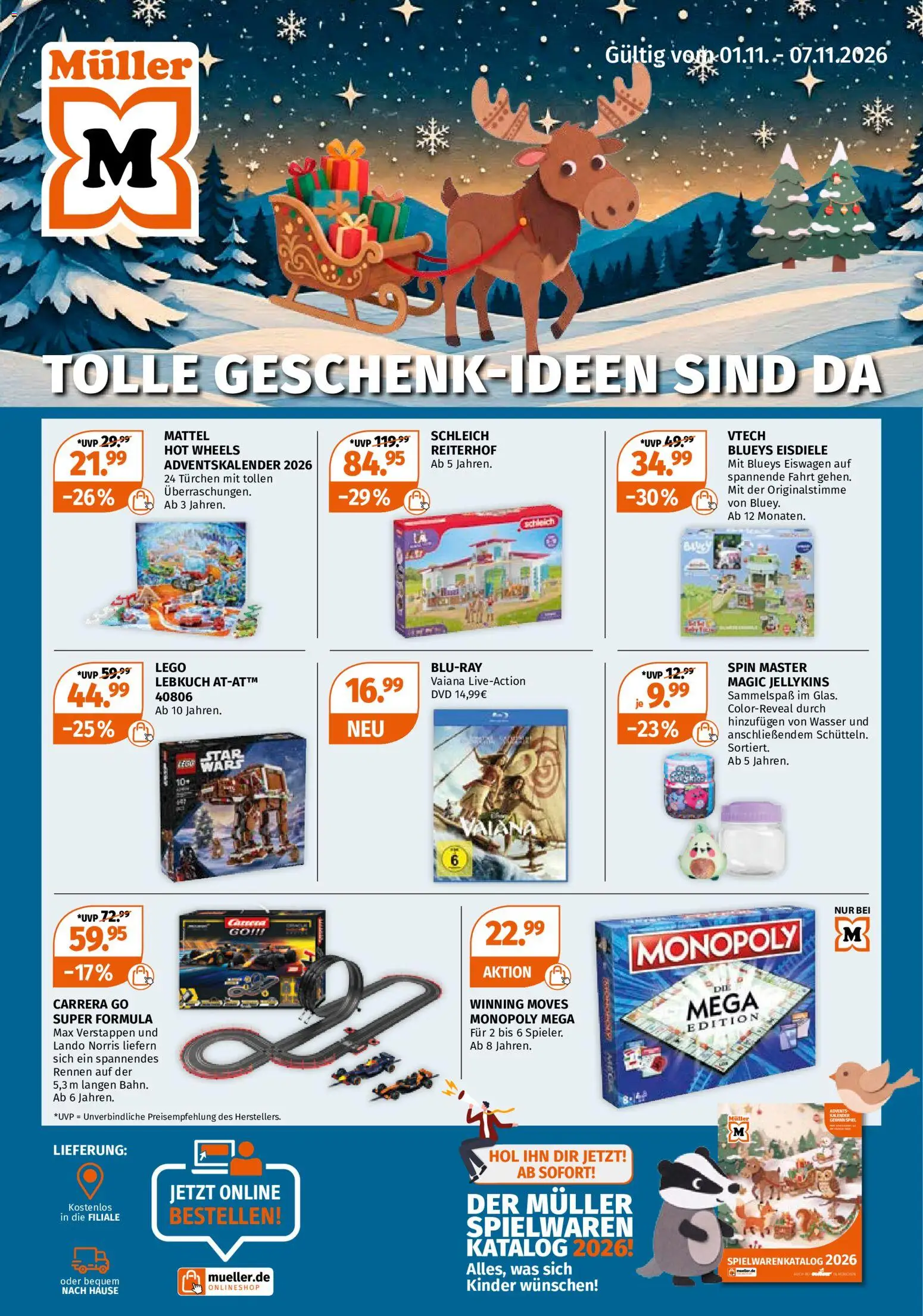Vorschau von dem Prospekt des Geschäftes Müller, gültig ab dem 01.11.2026
