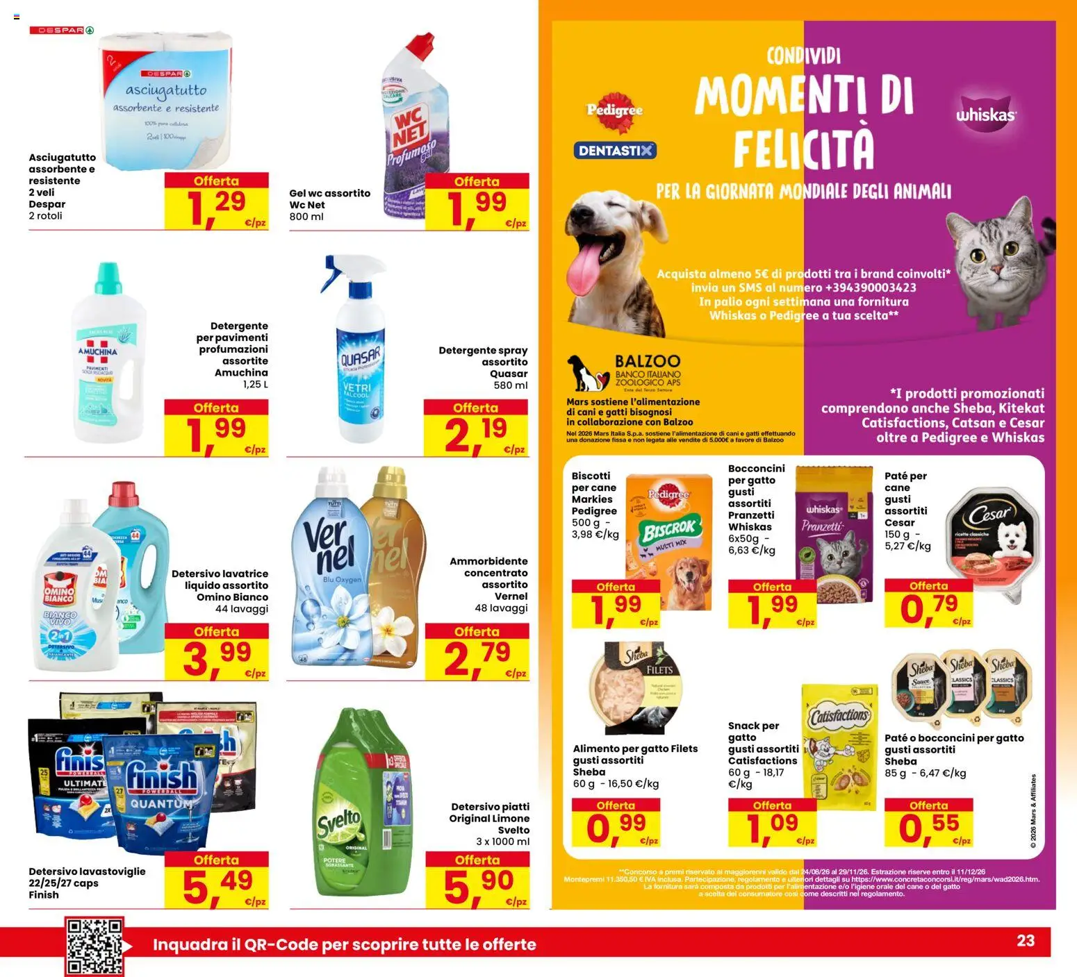 Anteprima dell'opuscolo Eurospar volantino Udine dal negozio Eurospar valido da 15/10/2026 - Biscotti, Limone, Lavastoviglie, WC, Ammorbidente, Detergente, Paté, Asciugatutto