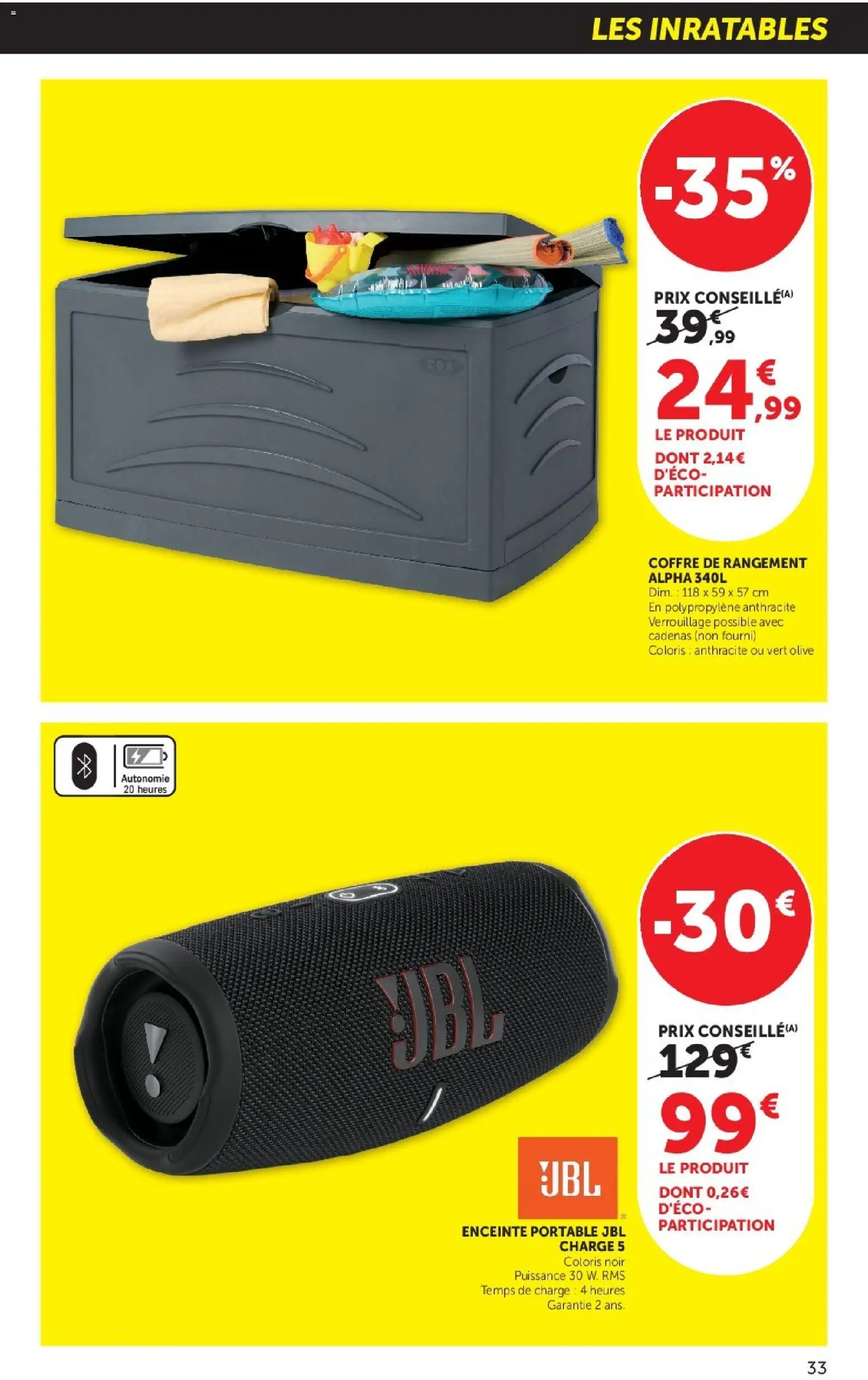 Prévisualisation de Super U catalogue du magasin Super U formulaire valide 08/09/2026 - JBL, Enceinte, Cadenas, Olive, Portable, Coffre de rangement