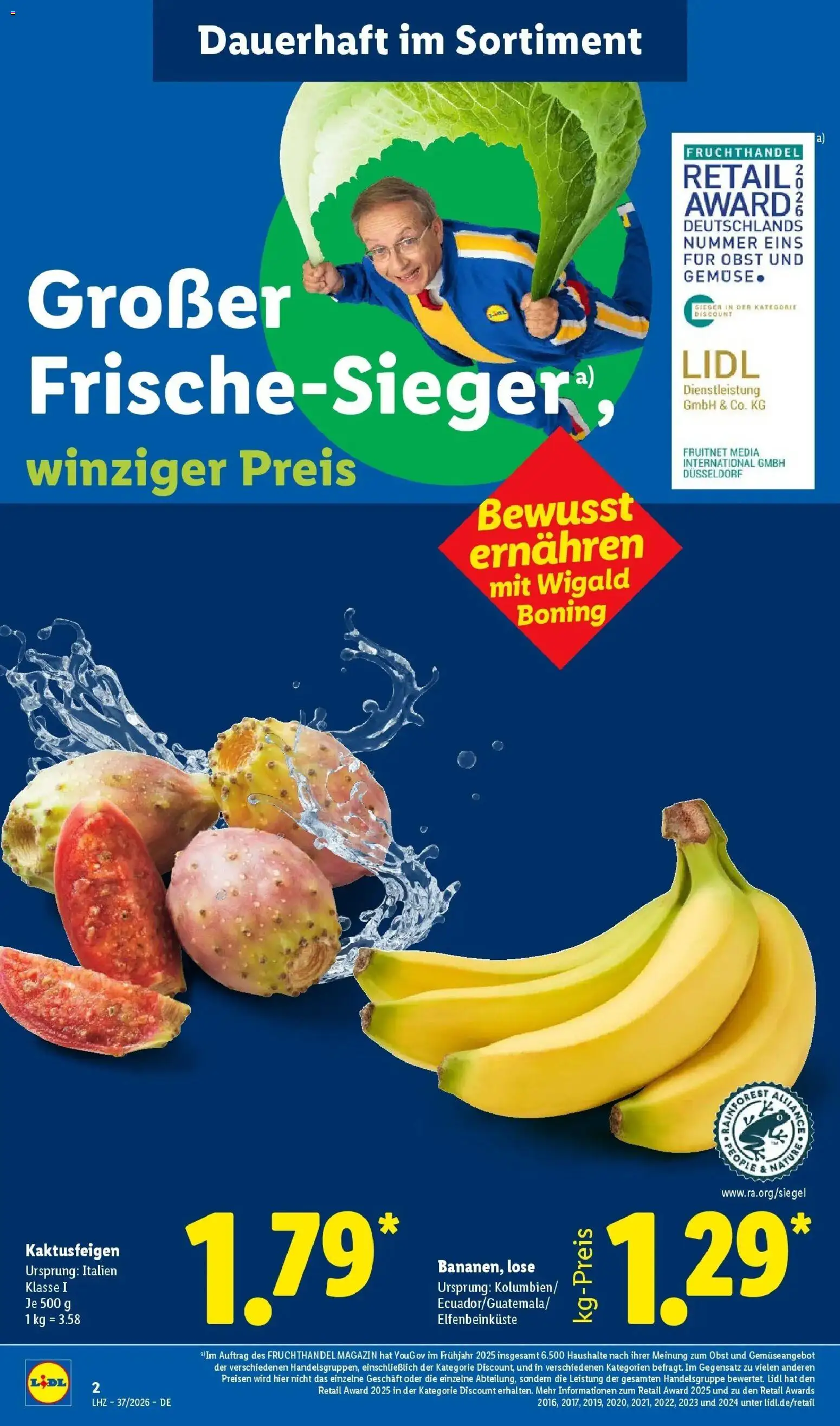 Vorschau von dem Prospekt des Geschäftes Lidl, gültig ab dem 07.09.2026 - Gemüse, Obst, Magazin