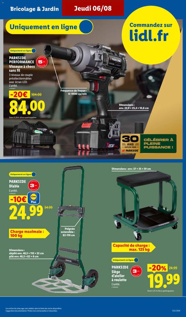 Nouveau catalogue Lidl à partir du 06/08
