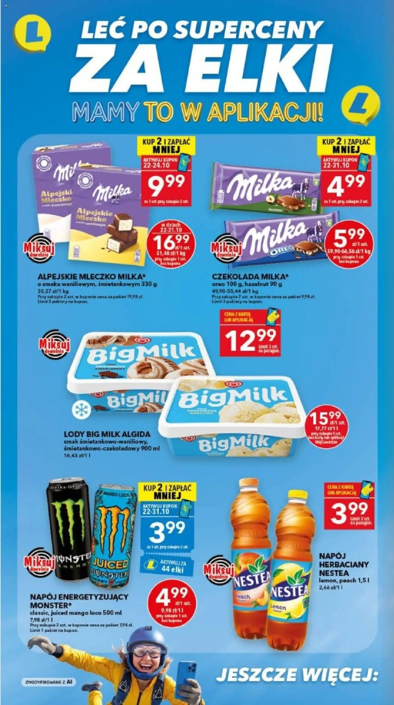 Pogląd gazetki "Lewiatan gazetka - Szczecin" ze sklepu Lewiatan ważnej od 22.10.2026 - Mango, Lody, Czekolada, Milka, Oreo, Karta, Big Milk, Lody Big Milk