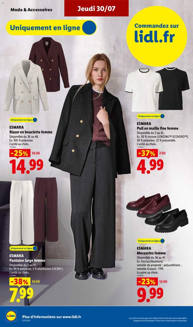 Nouveau catalogue Lidl à partir du 30/07