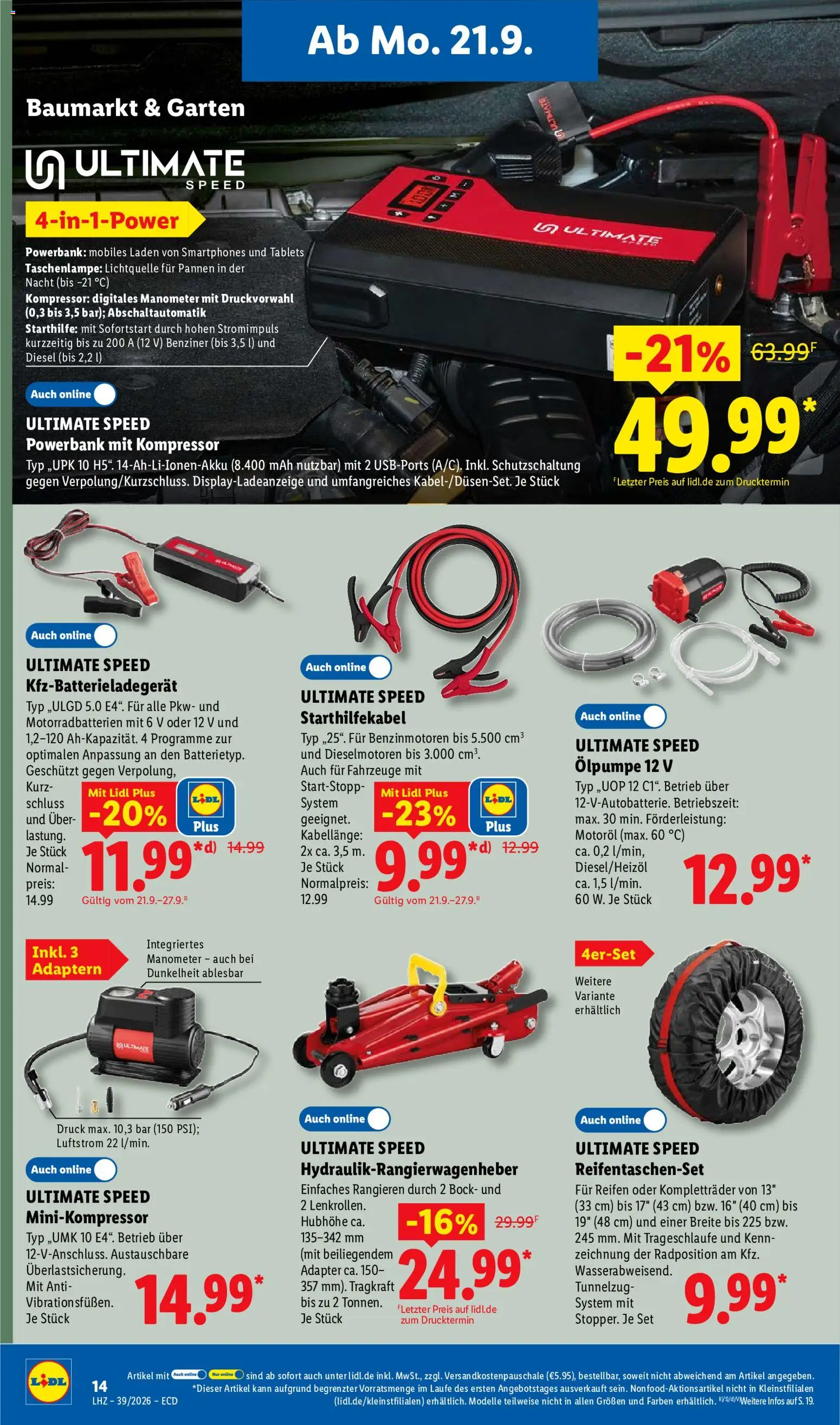 Vorschau von dem Prospekt des Geschäftes Lidl, gültig ab dem 21.09.2026 - Heißluftfritteuse, Telefon, Küche, Bad