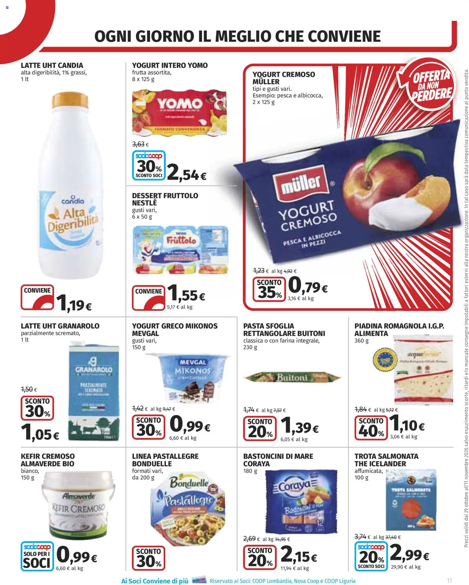 Anteprima dell'opuscolo COOP volantino Superstore dal negozio COOP valido da 29/10/2026 - Pasta, The, Pasta sfoglia, Frutta, Pesca, Dessert, Farina, Yogurt cremoso