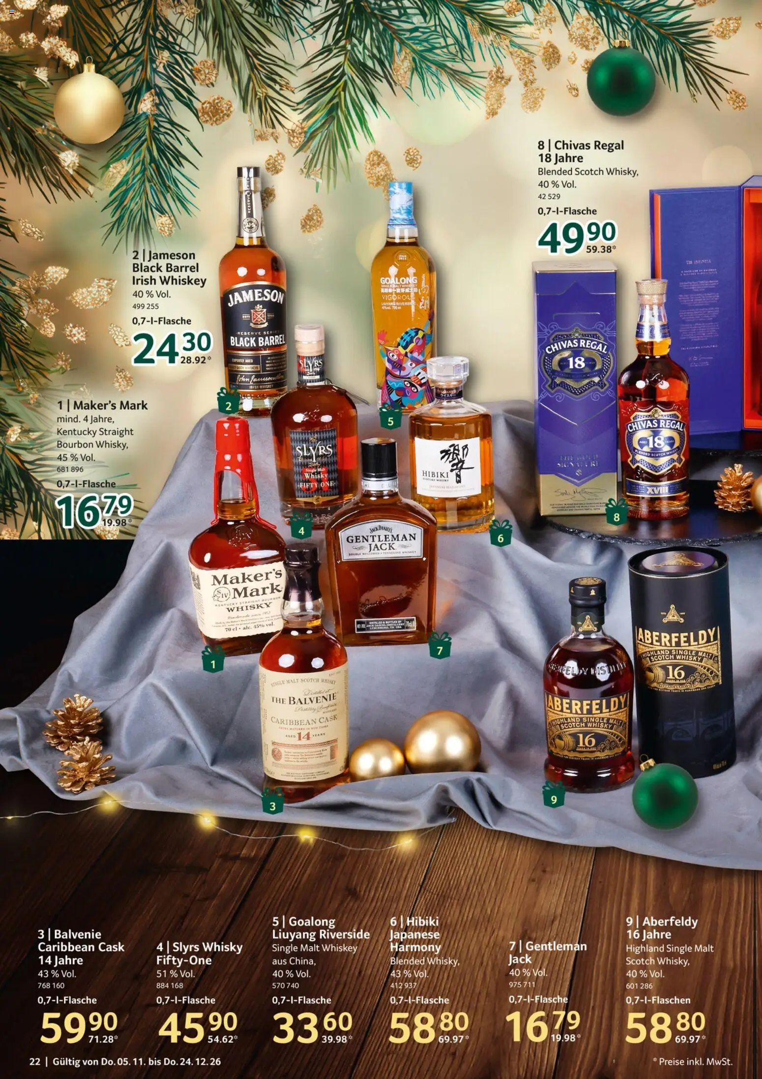 Vorschau von dem Prospekt des Geschäftes Selgros, gültig ab dem 05.11.2026 - Whisky, Regal, Whiskey, Bourbon, Jameson