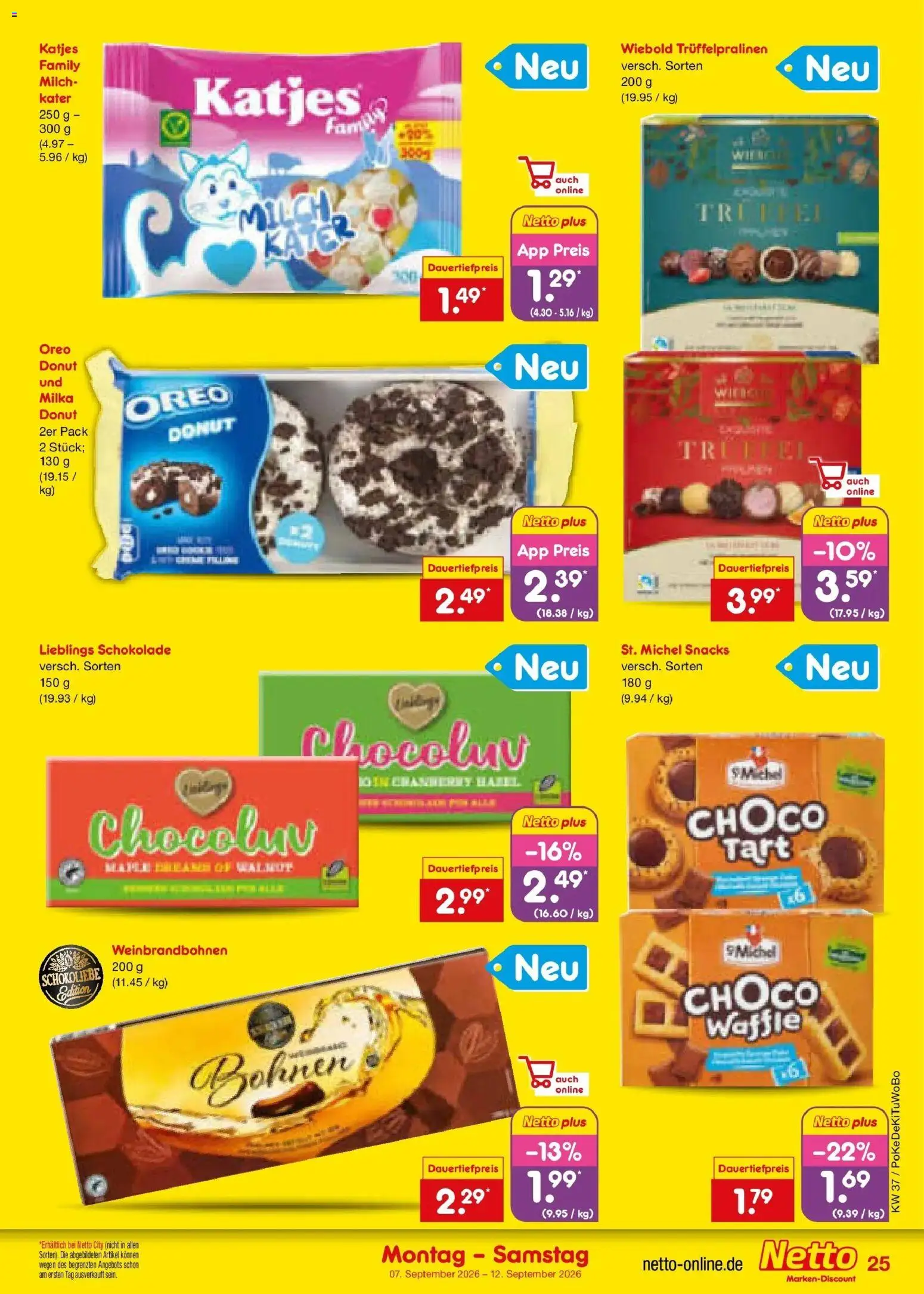 Vorschau von dem Prospekt des Geschäftes Netto Marken-Discount, gültig ab dem 07.09.2026 - Schokolade, Milch, Milka, Katjes