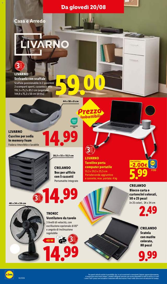 Nuovo volantino Lidl dal 20/08