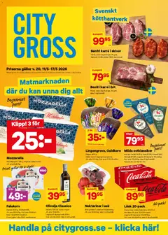 Förhandsgranska reklamblad City Gross erbjudanden från butik City Gross gäller från 11/05/2026
