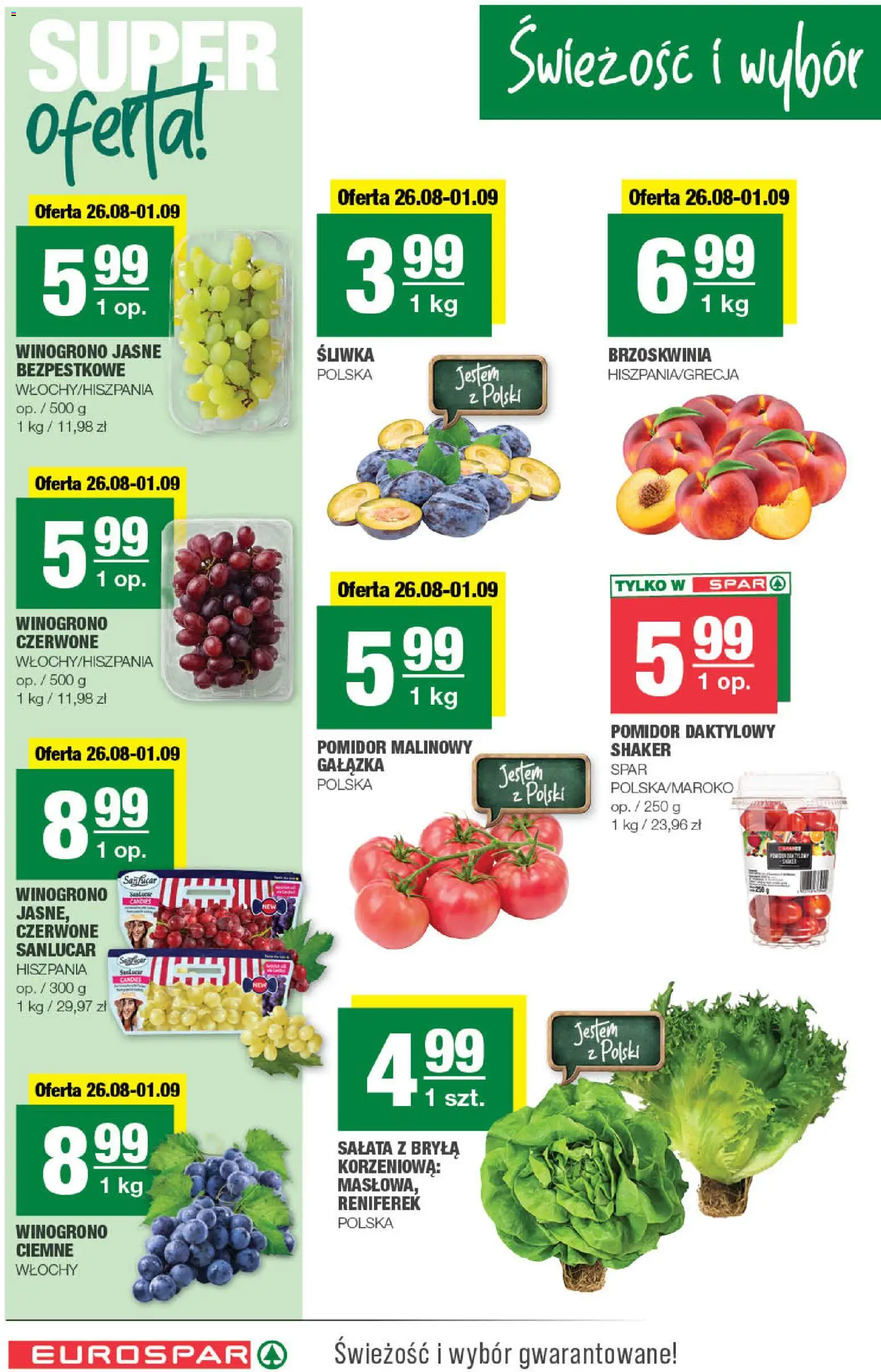 Pogląd gazetki "Spar gazetka - Eurospar" ze sklepu Spar ważnej od 26.08.2026
