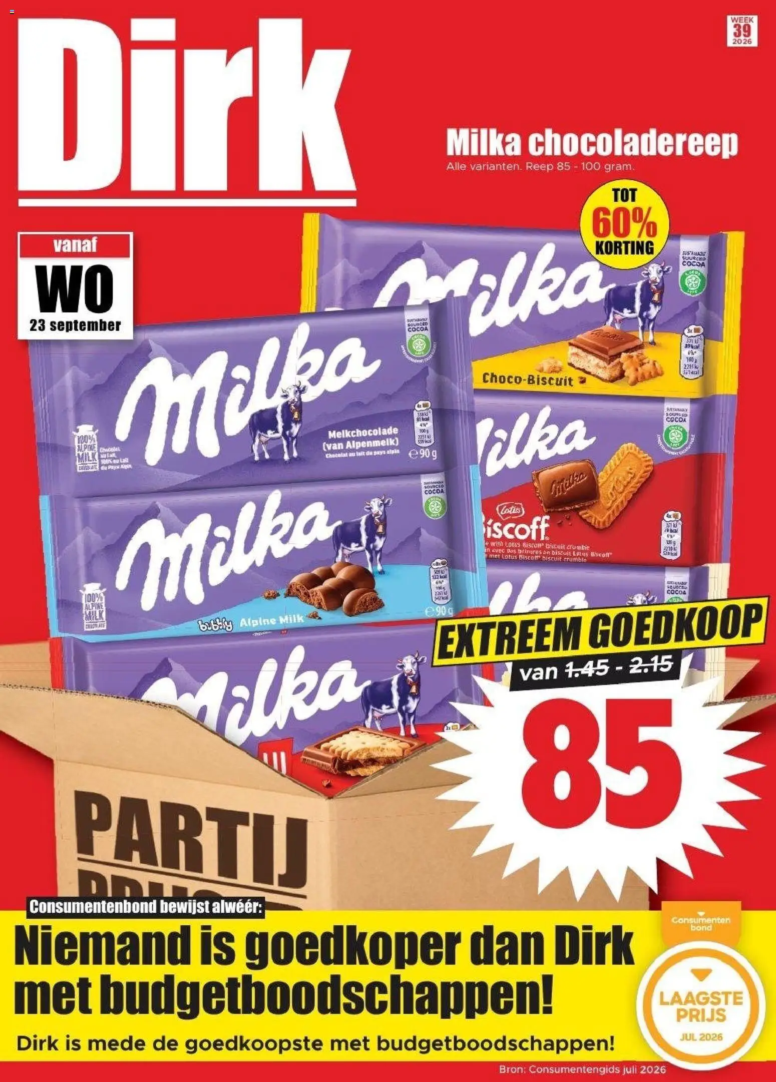 Voorbeeld van Dirk folder week van winkel Dirk geldig vanaf 23-09-2026