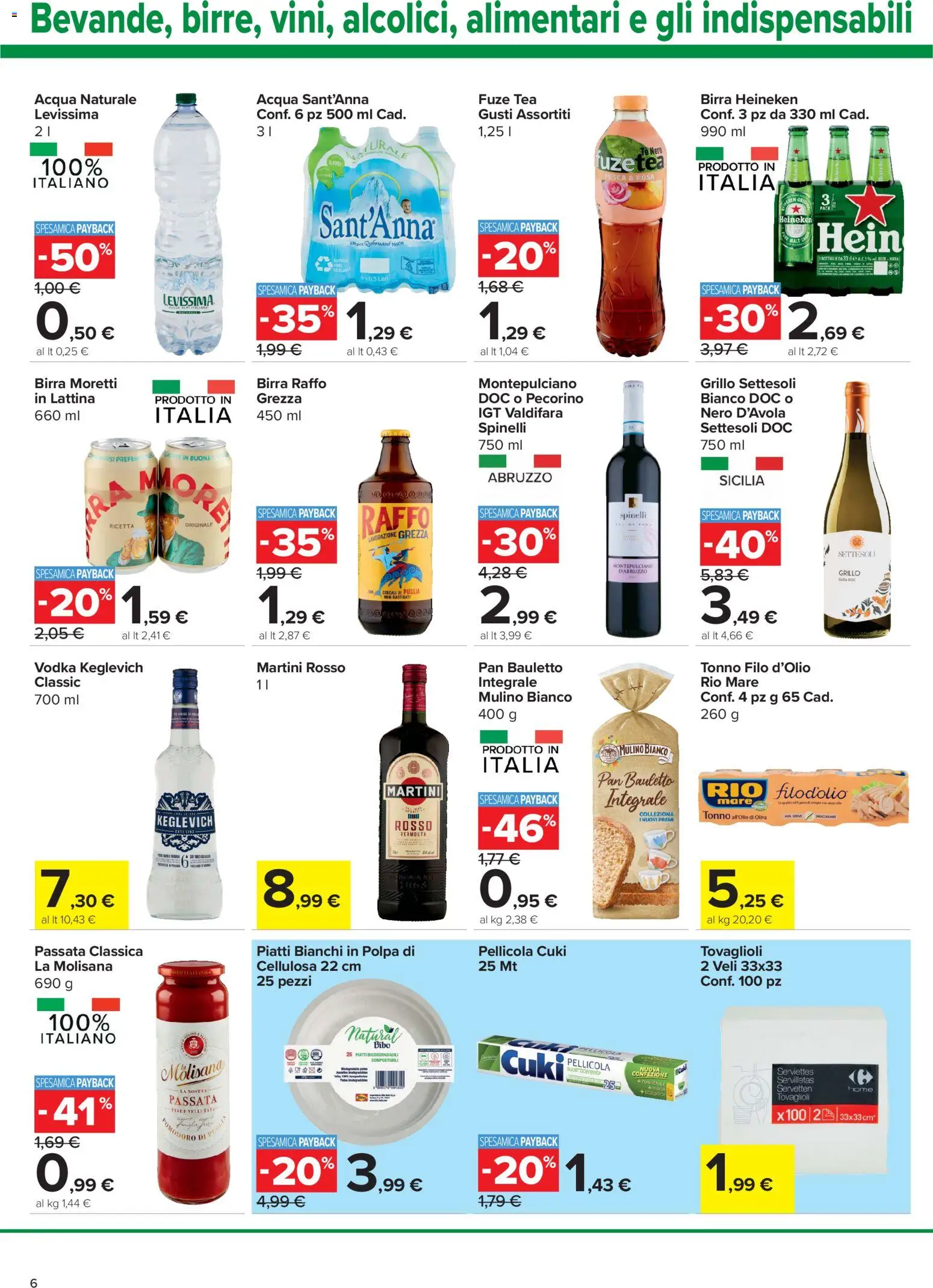 Anteprima dell'opuscolo Carrefour volantino dal negozio Carrefour valido da 27/08/2026 - Birra, Piatti, Tonno, Martini, Heineken, Birra Moretti, Birra Raffo, La Molisana