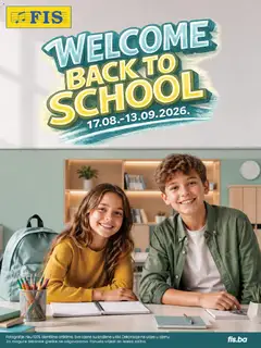 Pregled letka FIS Back to school trgovine FIS vrijedi od 17.08.2026
