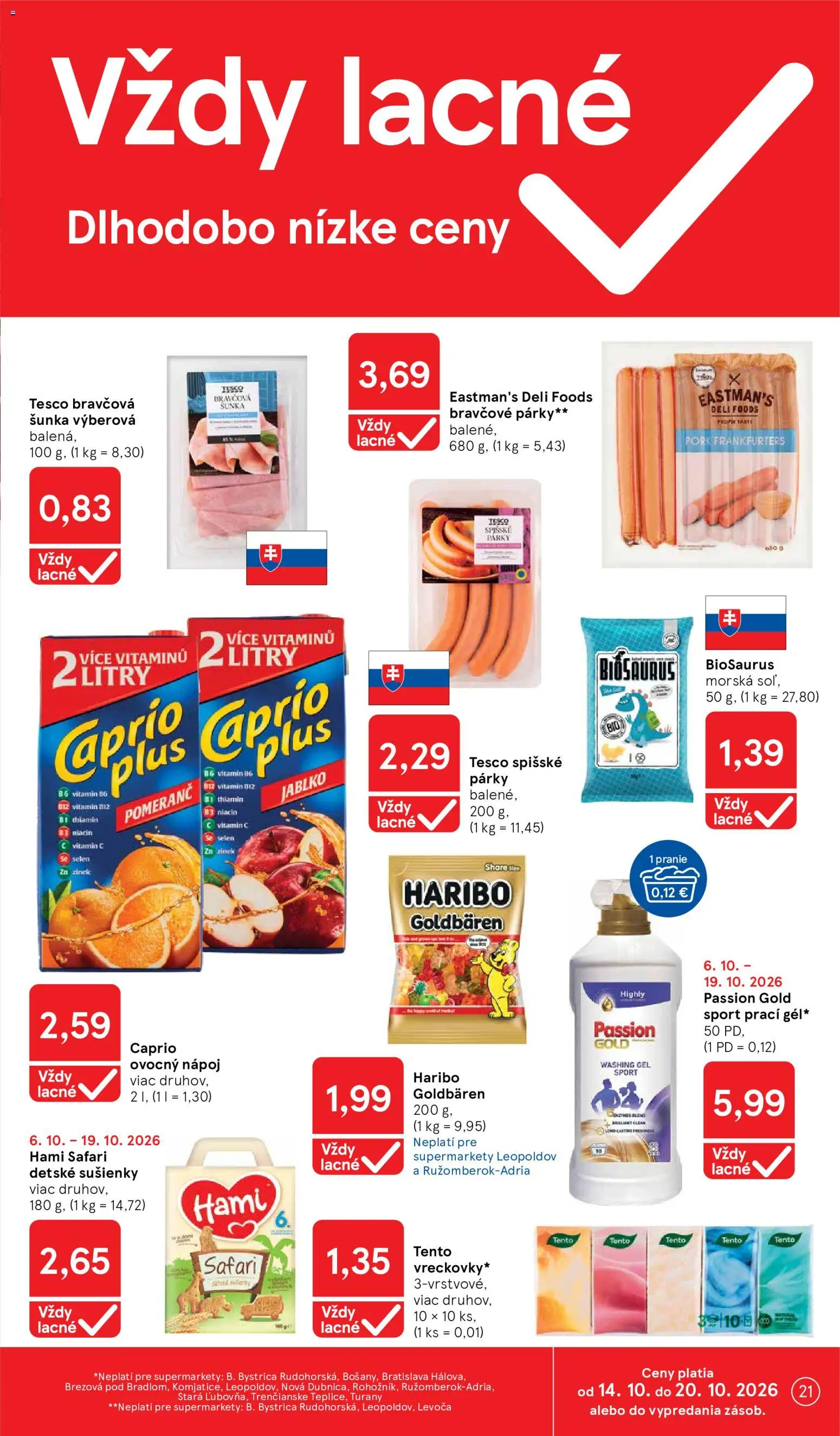 Náhľad Tesco letáku platného od 14.10.2026