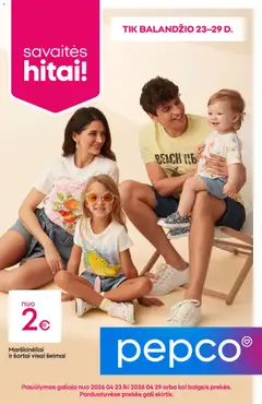 Pepco parduotuvės leidinio Pepco leidinys galiojančio nuo 2026.04.23 peržiūra