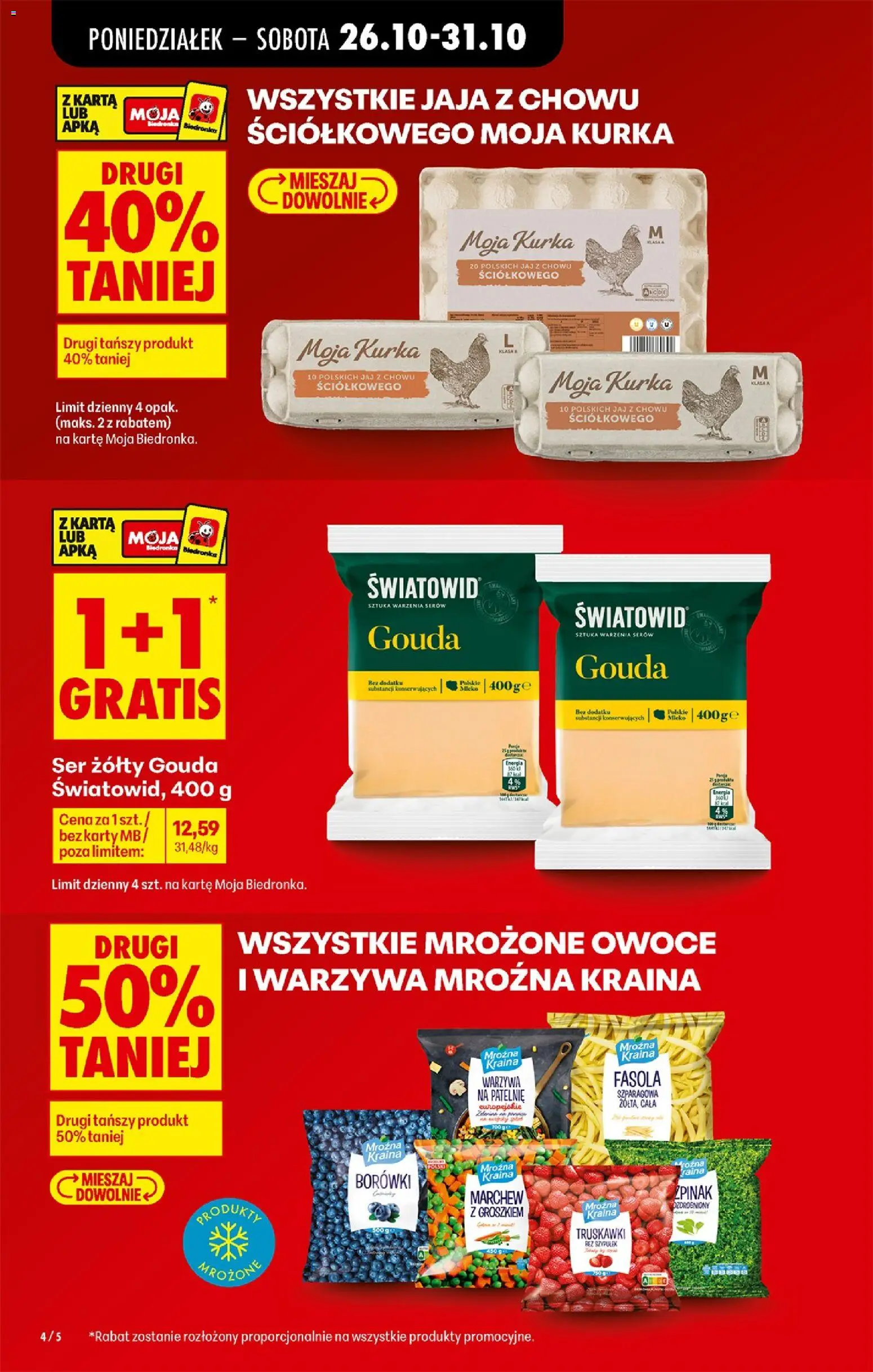Pogląd gazetki "Biedronka gazetka od poniedziałku" ze sklepu Biedronka ważnej od 26.10.2026