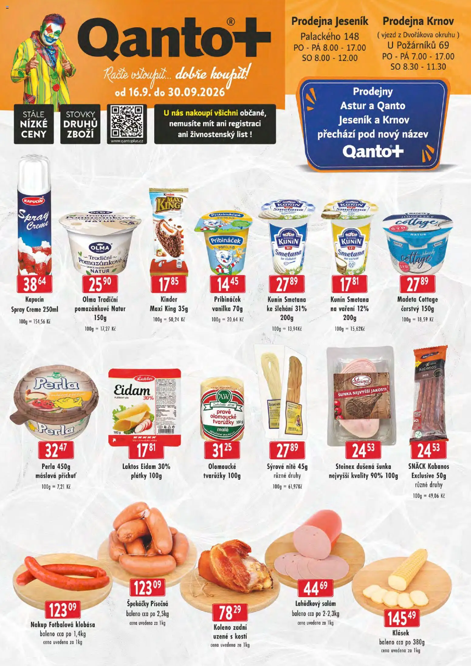 Náhled nabídky: Astur & Qanto Astur & Qanto leták - cash&carry Jeseník, Krnov platný od 16.09.2026