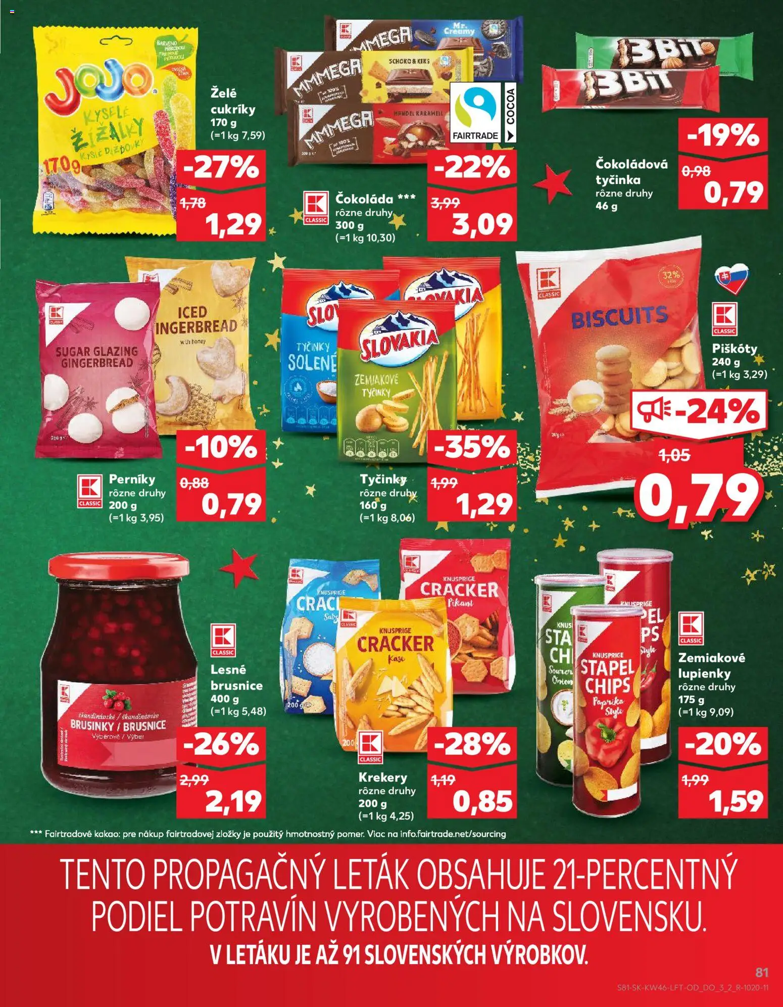 Náhľad Kaufland letáku platného od 13.11.2025 - Paprika, Čokoláda, Kakao, Cukríky, Piškóty