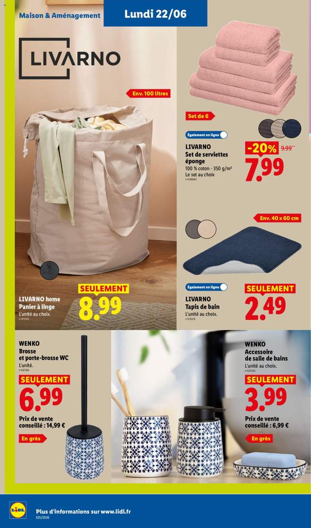Nouveau catalogue Lidl à partir du 18/06