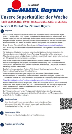 Vorschau von dem Prospekt des Geschäftes Simmel, gültig ab dem 14.09.2026