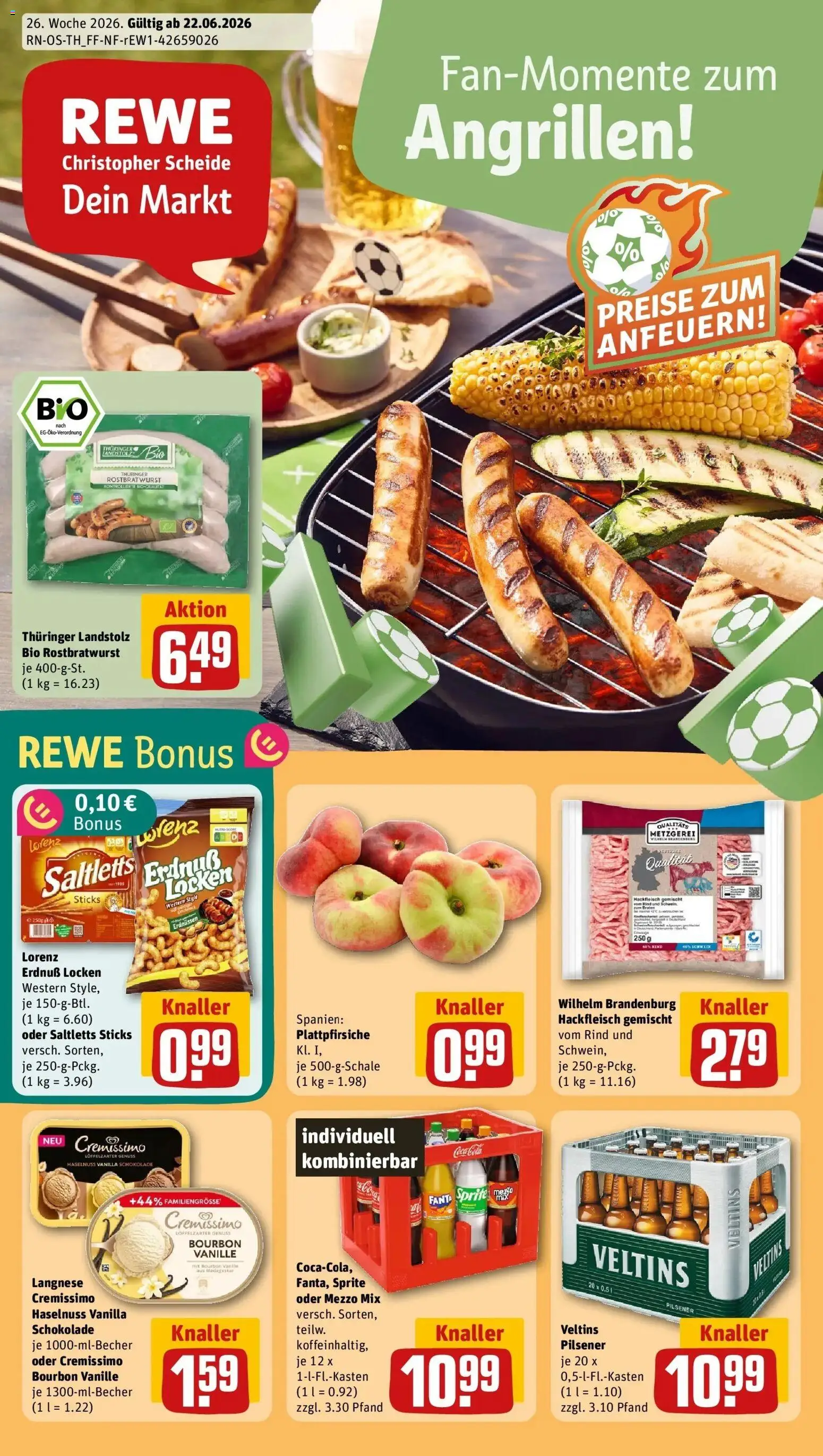 Vorschau von dem Prospekt des Geschäftes Rewe, gültig ab dem 21.06.2026