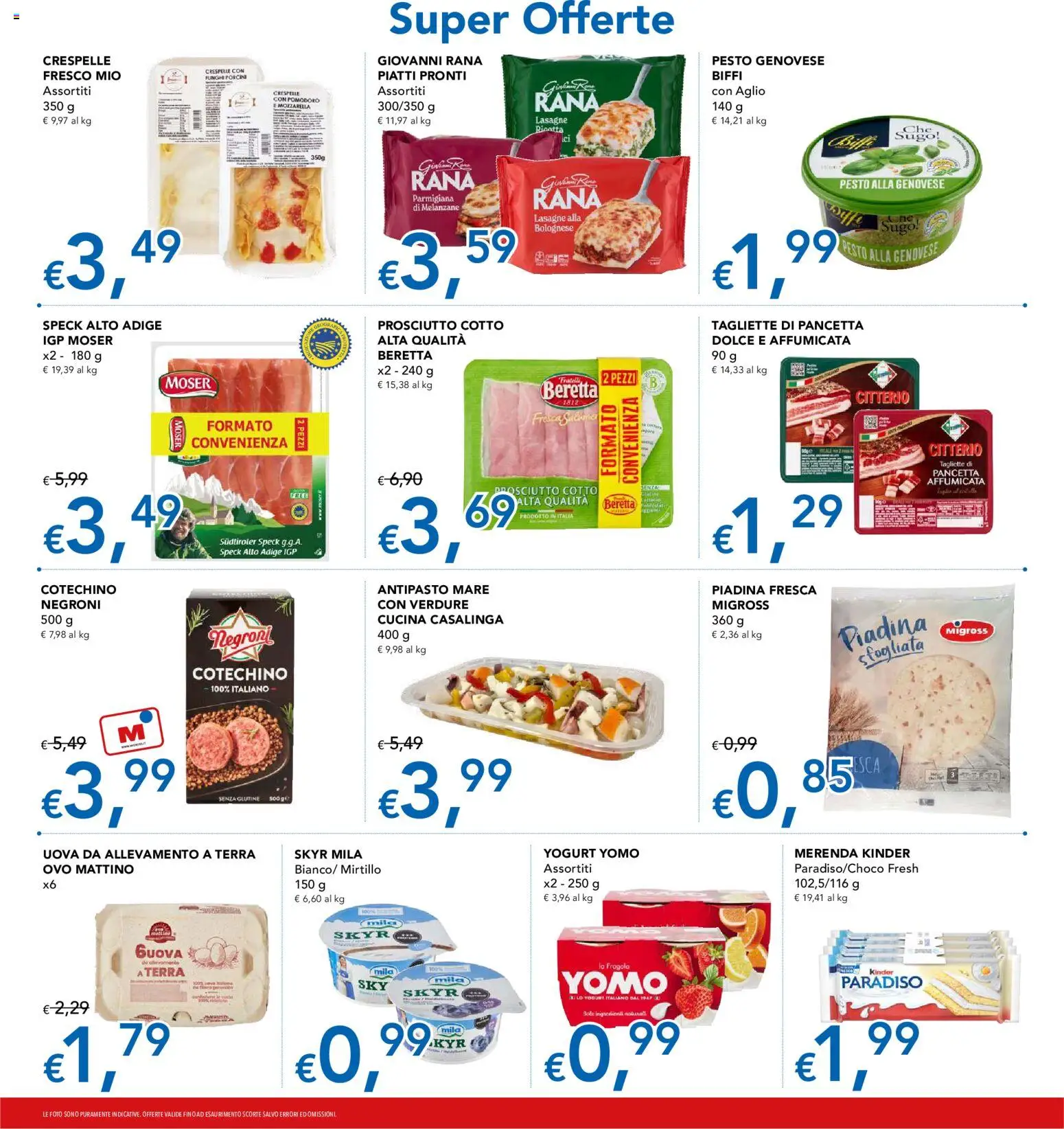 Anteprima dell'opuscolo Migross volantino dal negozio Migross valido da 22/10/2026 - Piatti, Melanzane, Verdure, Cotechino, Aglio, Skyr, Sugo, Piatti pronti