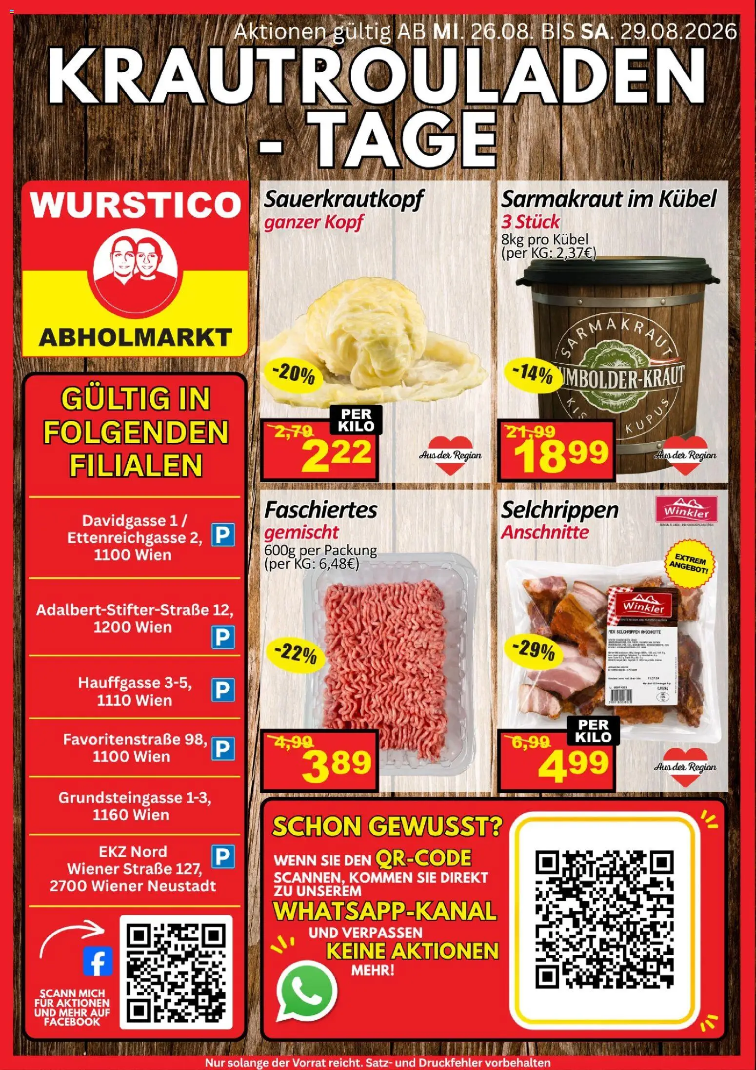 Vorschau der Angebote: Wurstico Abholmarkt Wurstico Abholmarkt Krautrouladen - Tage gültig ab 26.08.2026
