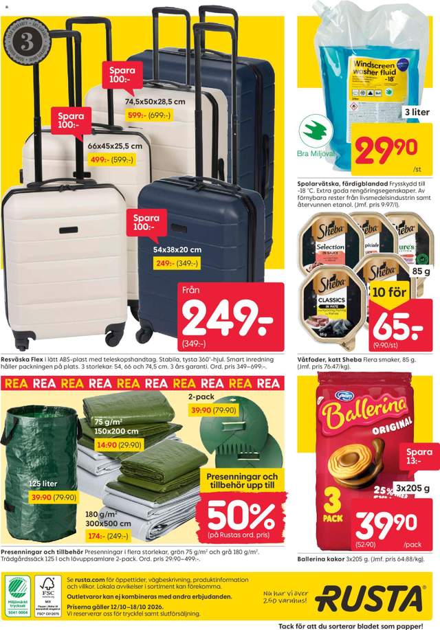 Nytt Rusta reklamblad från 12/10