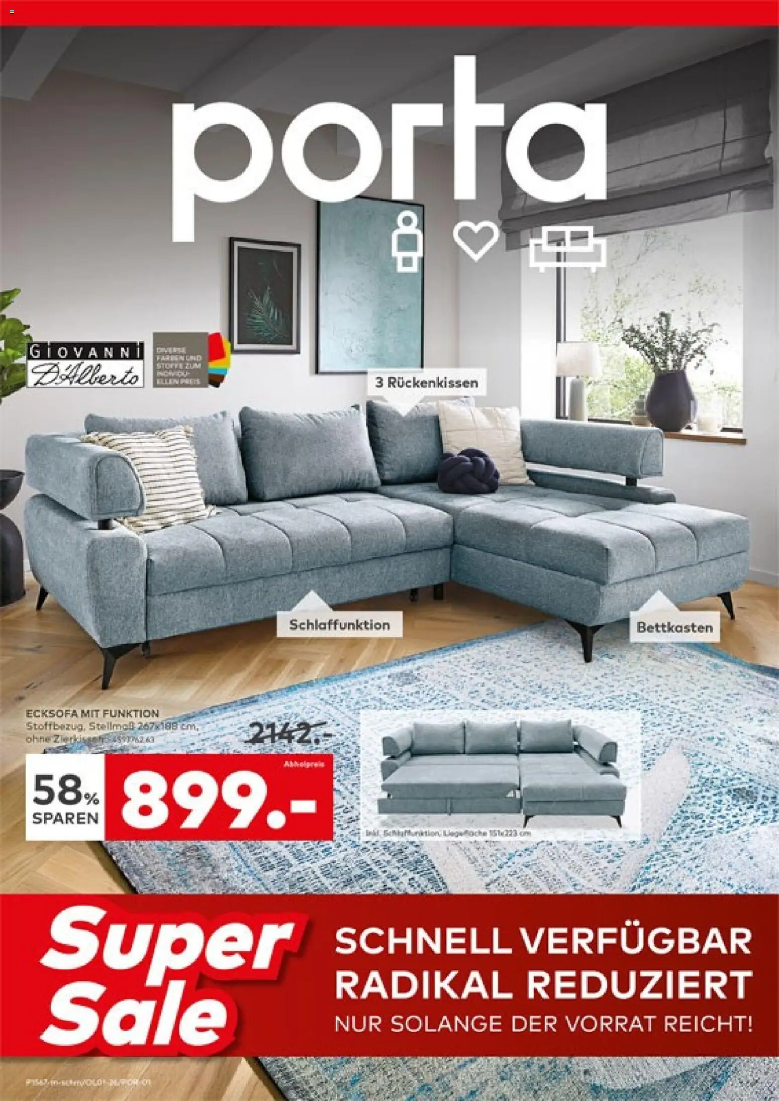 Vorschau von dem Prospekt des Geschäftes Porta!, gültig ab dem 23.07.2026 - Ecksofa