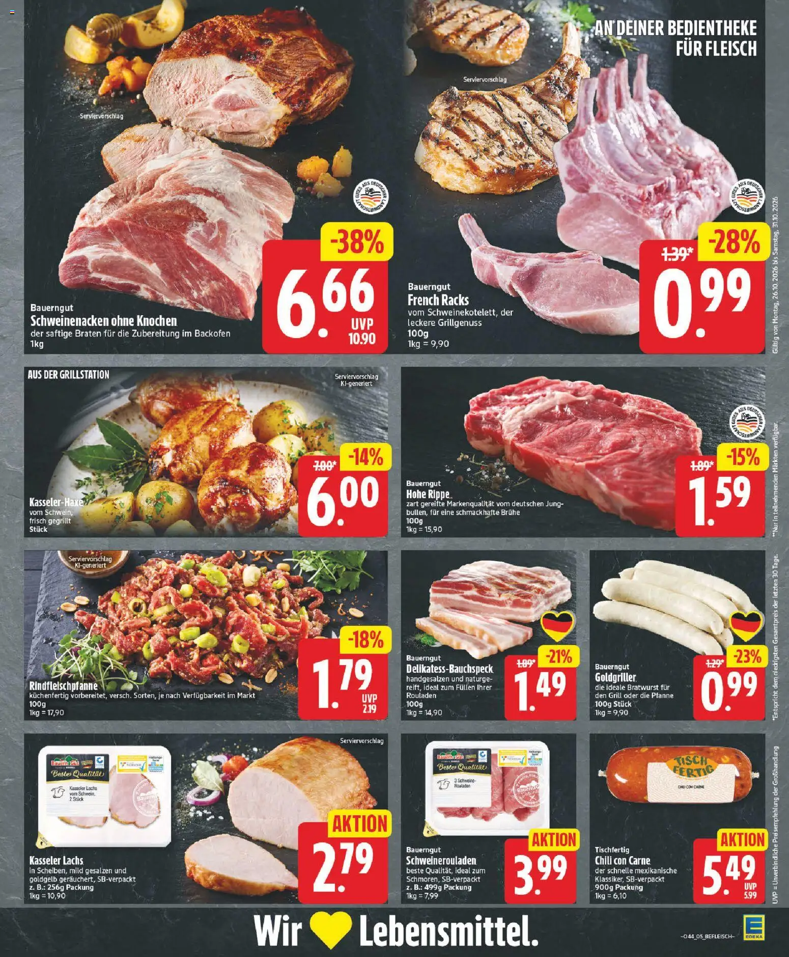 Vorschau von dem Prospekt des Geschäftes Edeka, gültig ab dem 26.10.2026