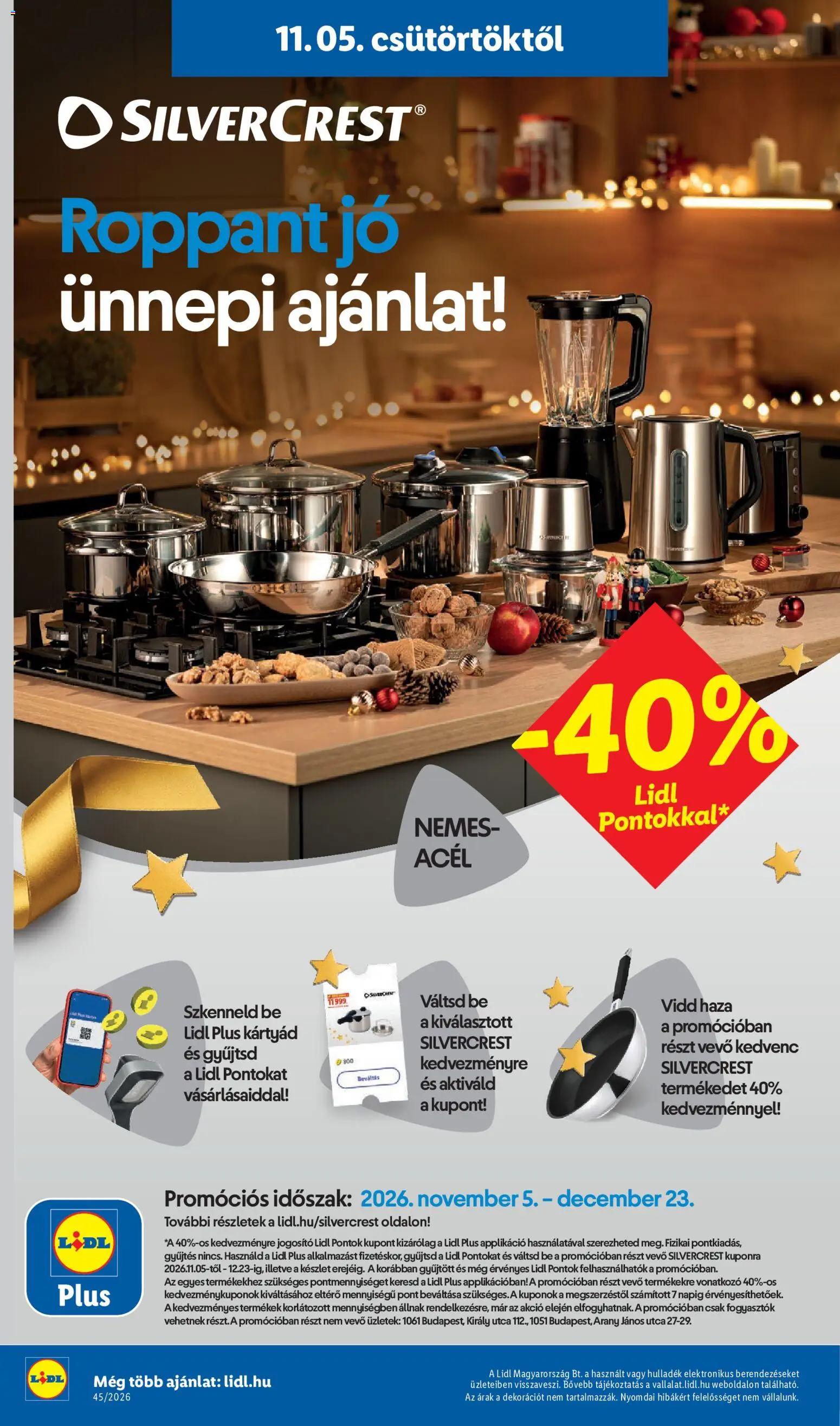 Lidl - Lidl Nonfood kínálatunk megtekintése, amely érvényes 2026.11.05.-től - Edénykészlet, SilverCrest