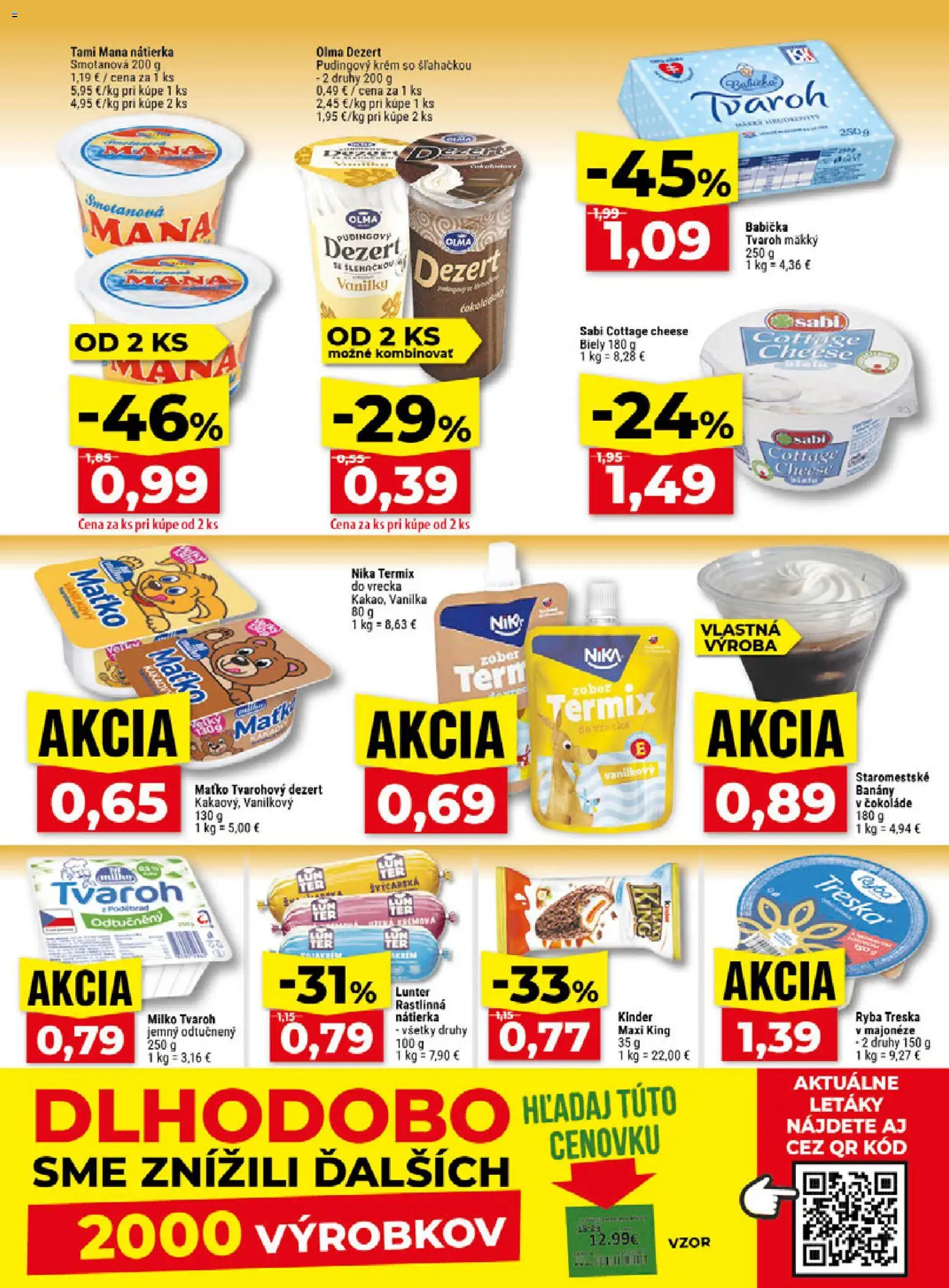 Náhľad Klas letáku platného od 12.10.2026 - Ryba, Kinder, Cottage cheese, Treska, Vanilka, Nátierka, Termix, Krém