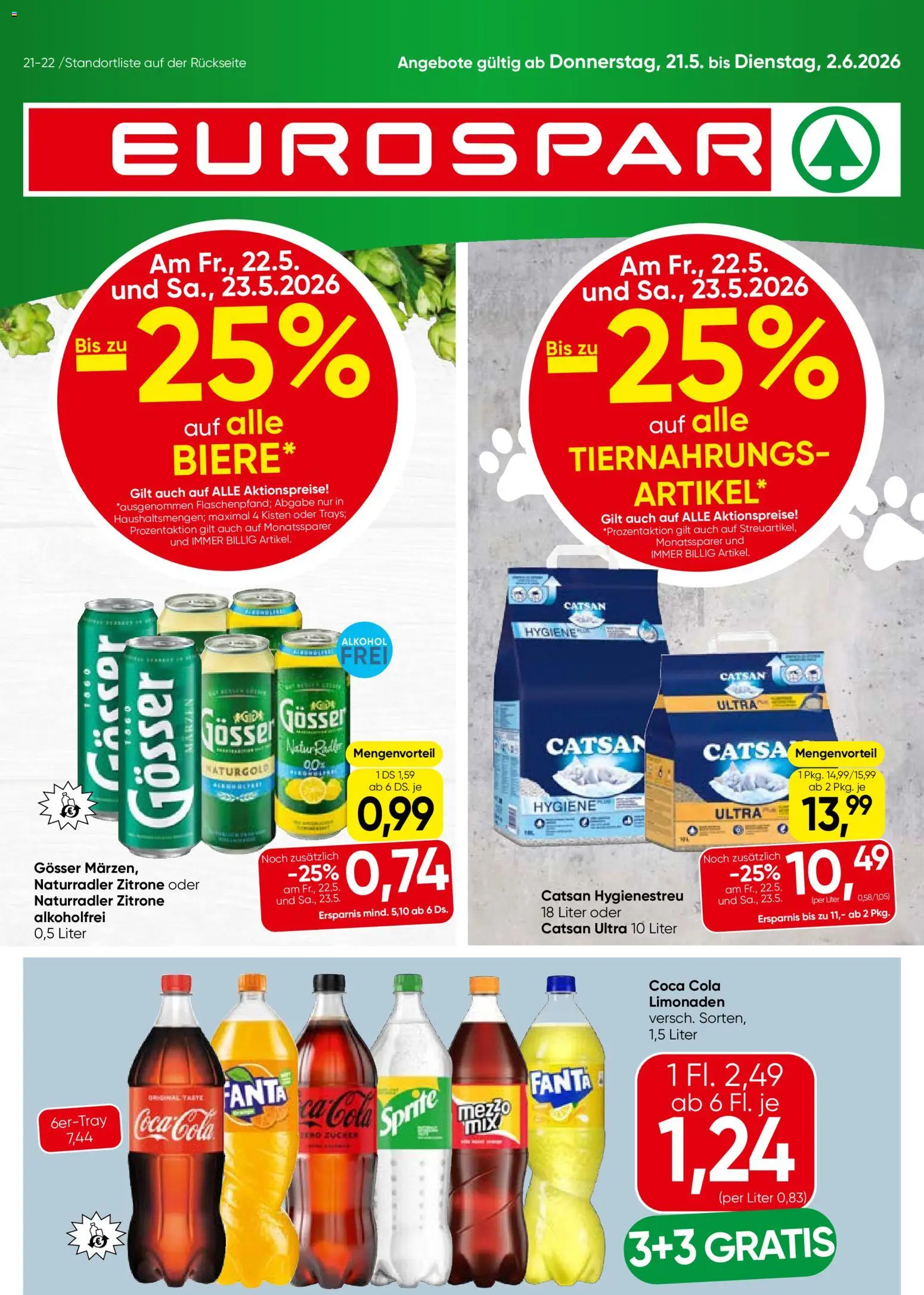 Vorschau der Angebote: Eurospar Eurospar Flugblatt gültig ab 21.05.2026