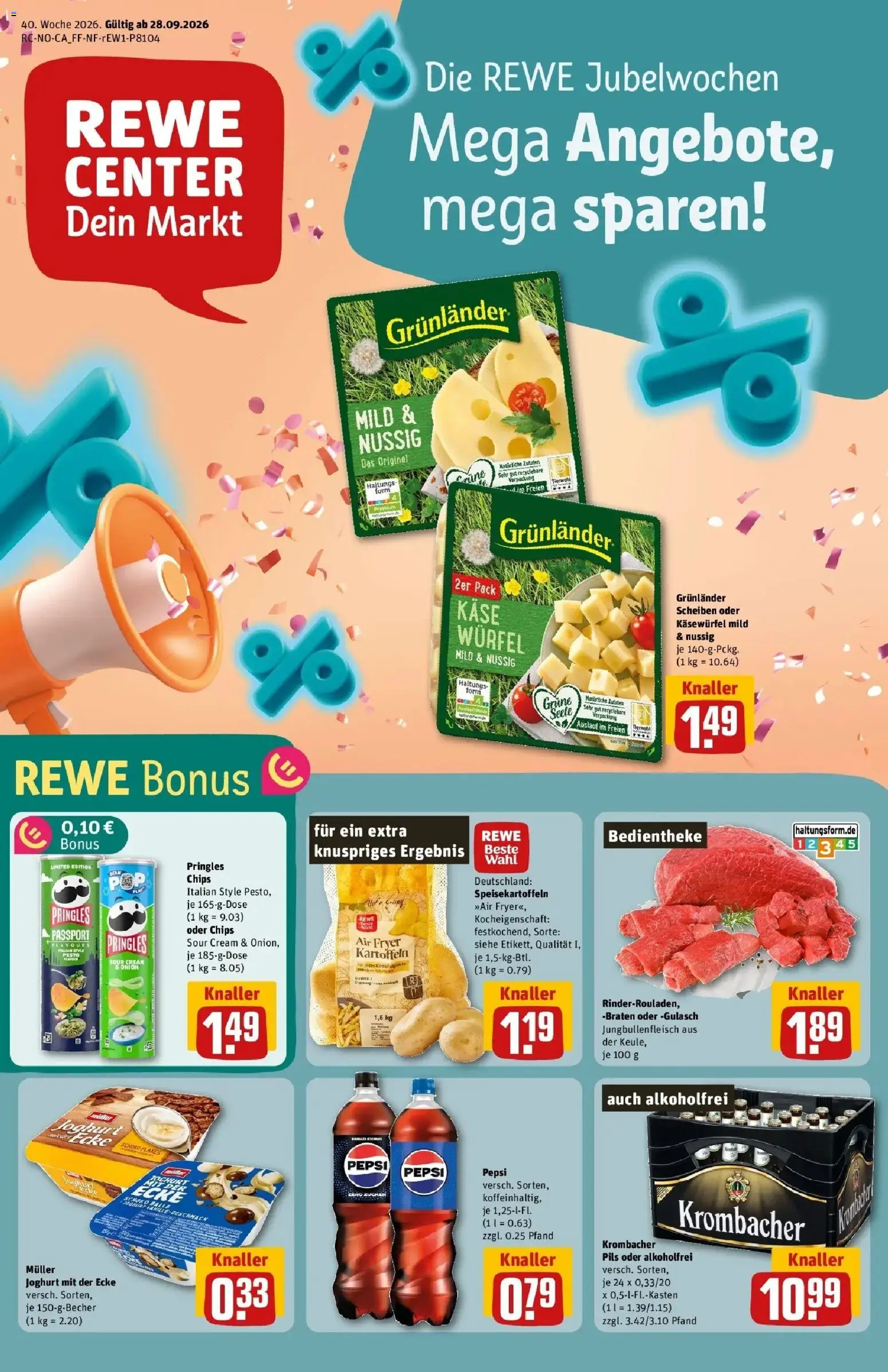 Vorschau von dem Prospekt des Geschäftes Rewe, gültig ab dem 28.09.2026