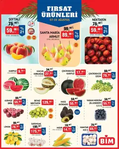BİM BİM - Meyve Sebze, İndirim 07.08.2026 - Broşürünün önizlemesi