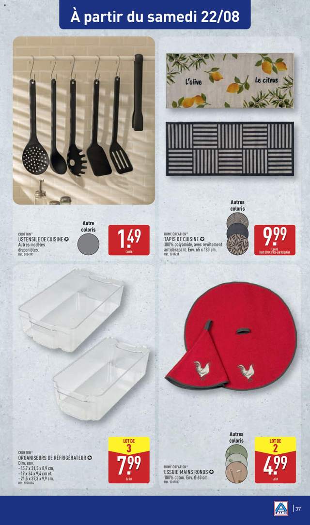 Nouveau catalogue Aldi à partir du 18/08