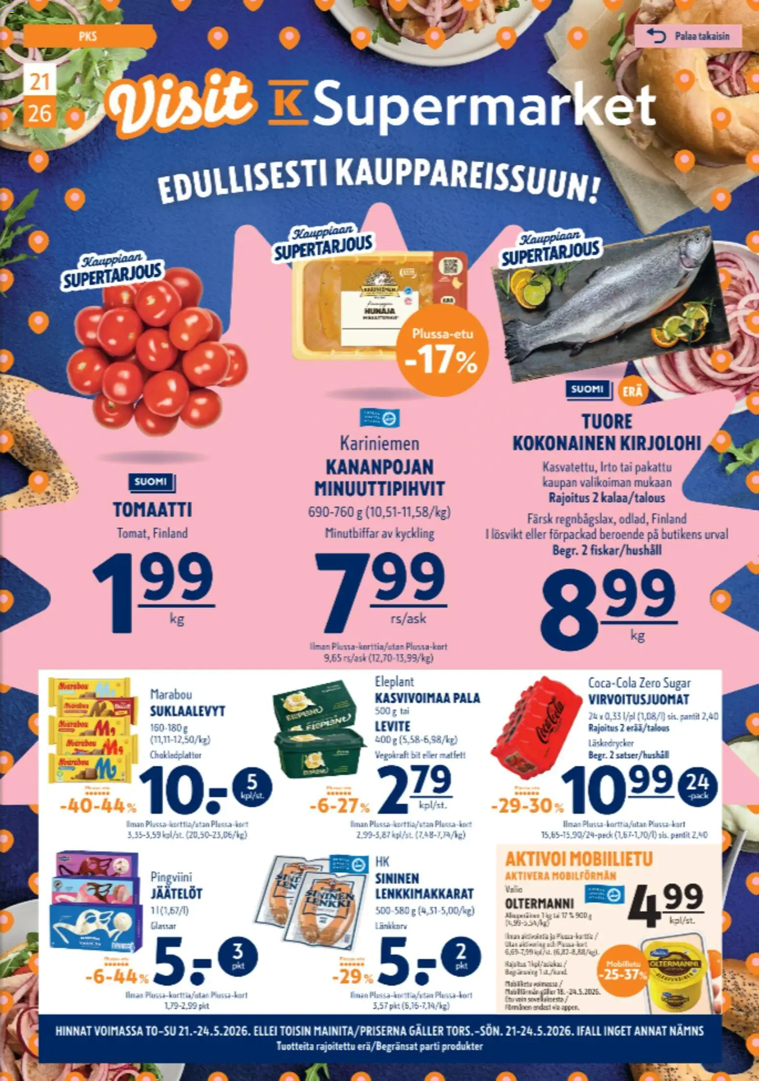 Kaupan K-Supermarket K-Supermarket tarjoukset esikatselu, voimassa 21/05/2026