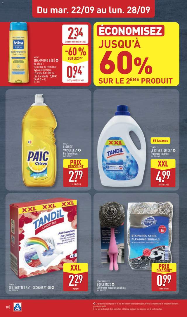 Nouveau catalogue Aldi à partir du 22/09