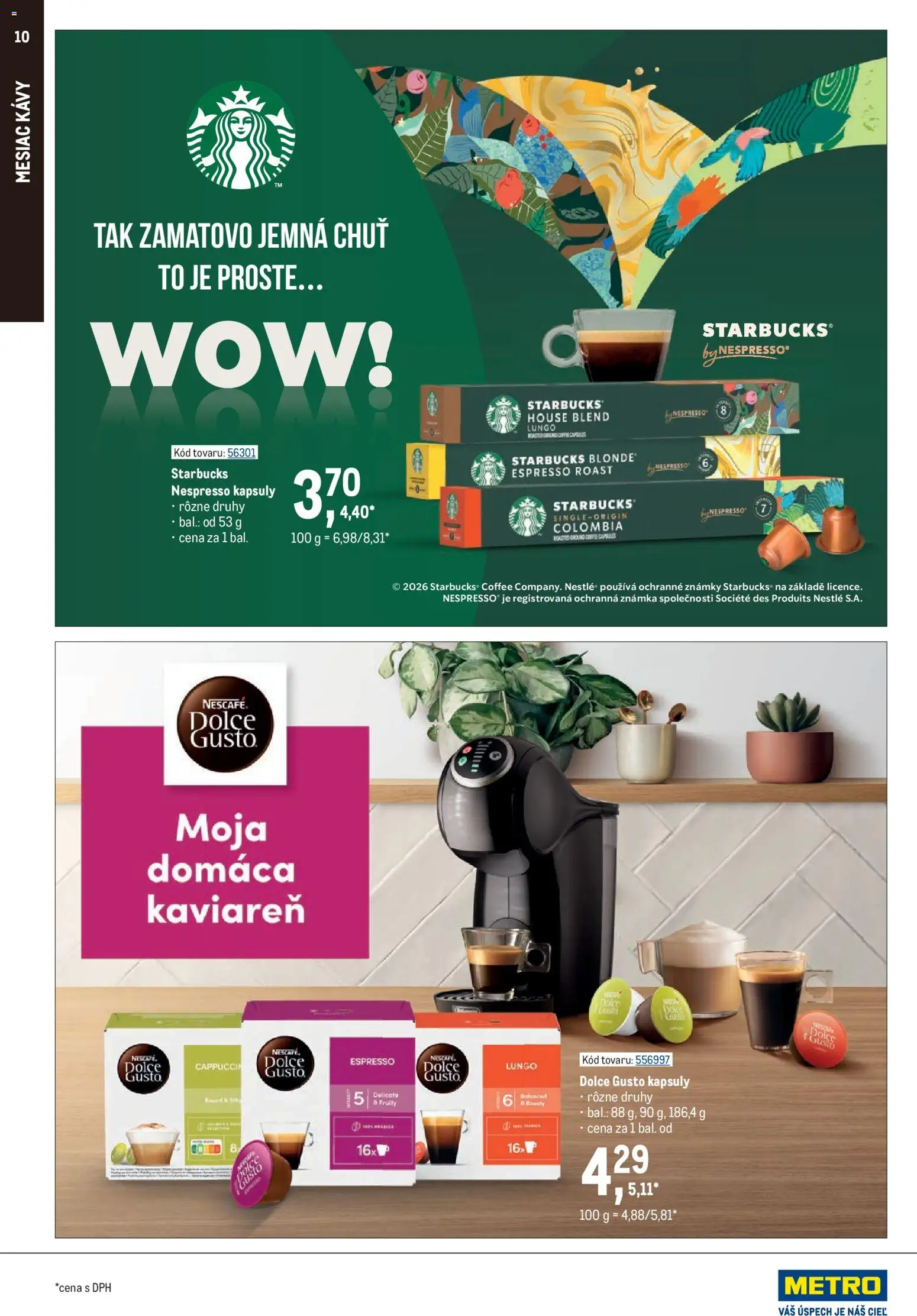 Náhľad Metro letáku platného od 09.09.2026 - Dolce Gusto