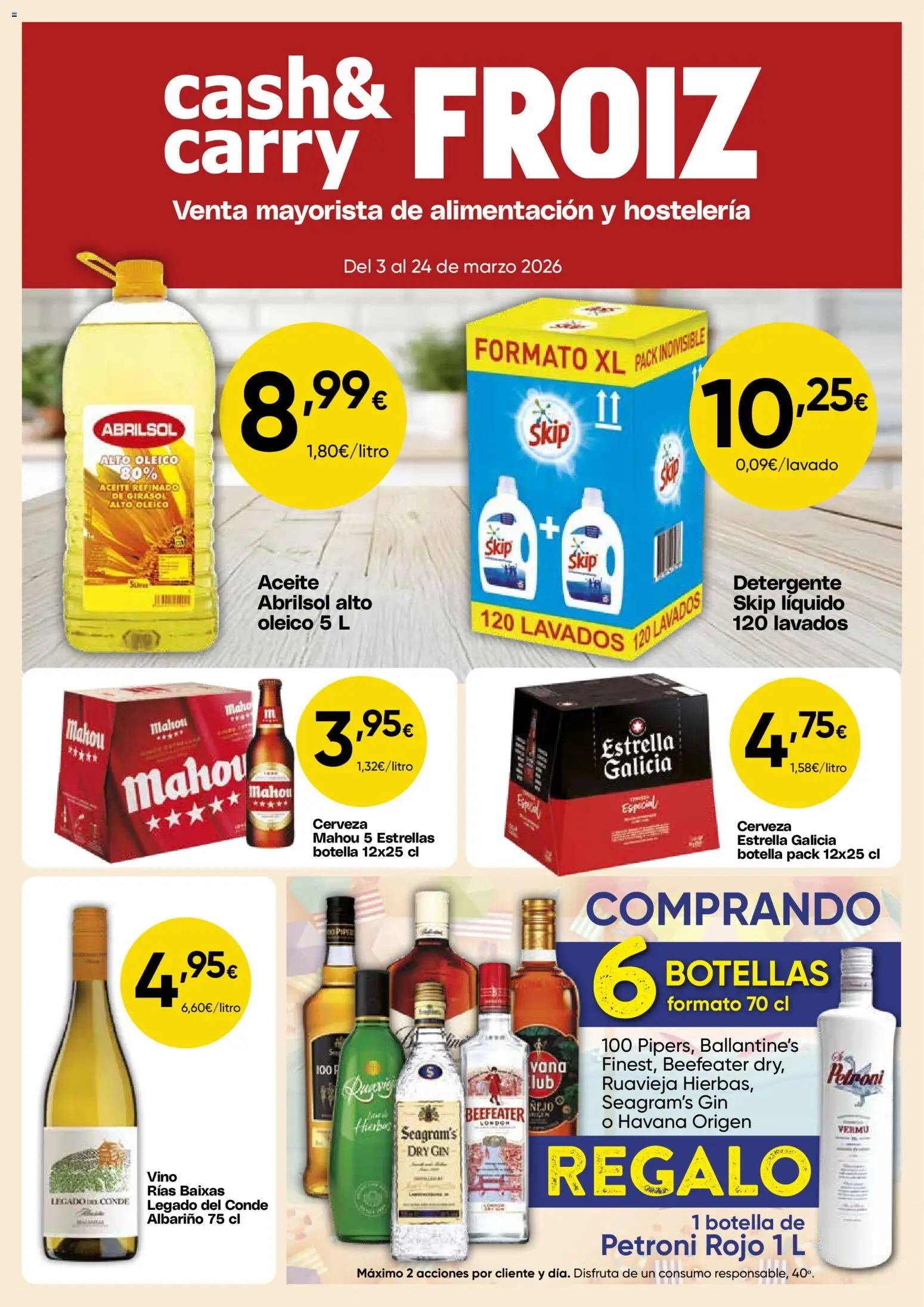 Vista previa del folleto de la tienda Froiz válido desde el 03/03/2026 - Vino, Cerveza, Aceite, Havana, Detergente, Ballantine’s