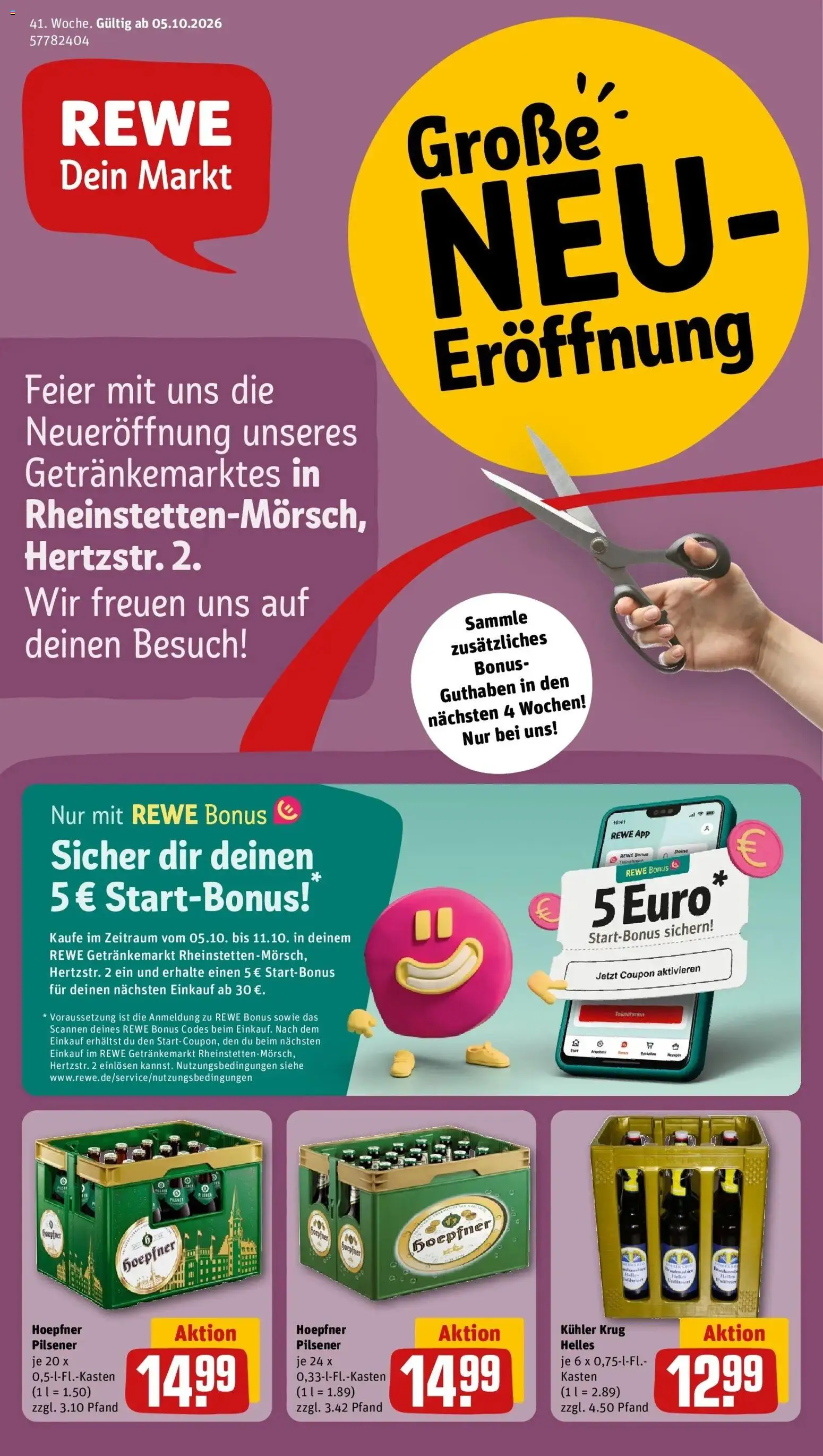 Vorschau von dem Prospekt des Geschäftes Rewe, gültig ab dem 05.10.2026