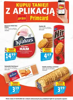 Pogląd gazetki "Prim Market promocje - Primcard" ze sklepu Prim Market ważnej od 17.09.2026