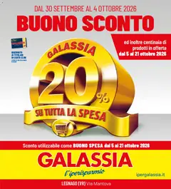 Anteprima dell'opuscolo Galassia volantino Legnago dal negozio Galassia valido da 30/09/2026