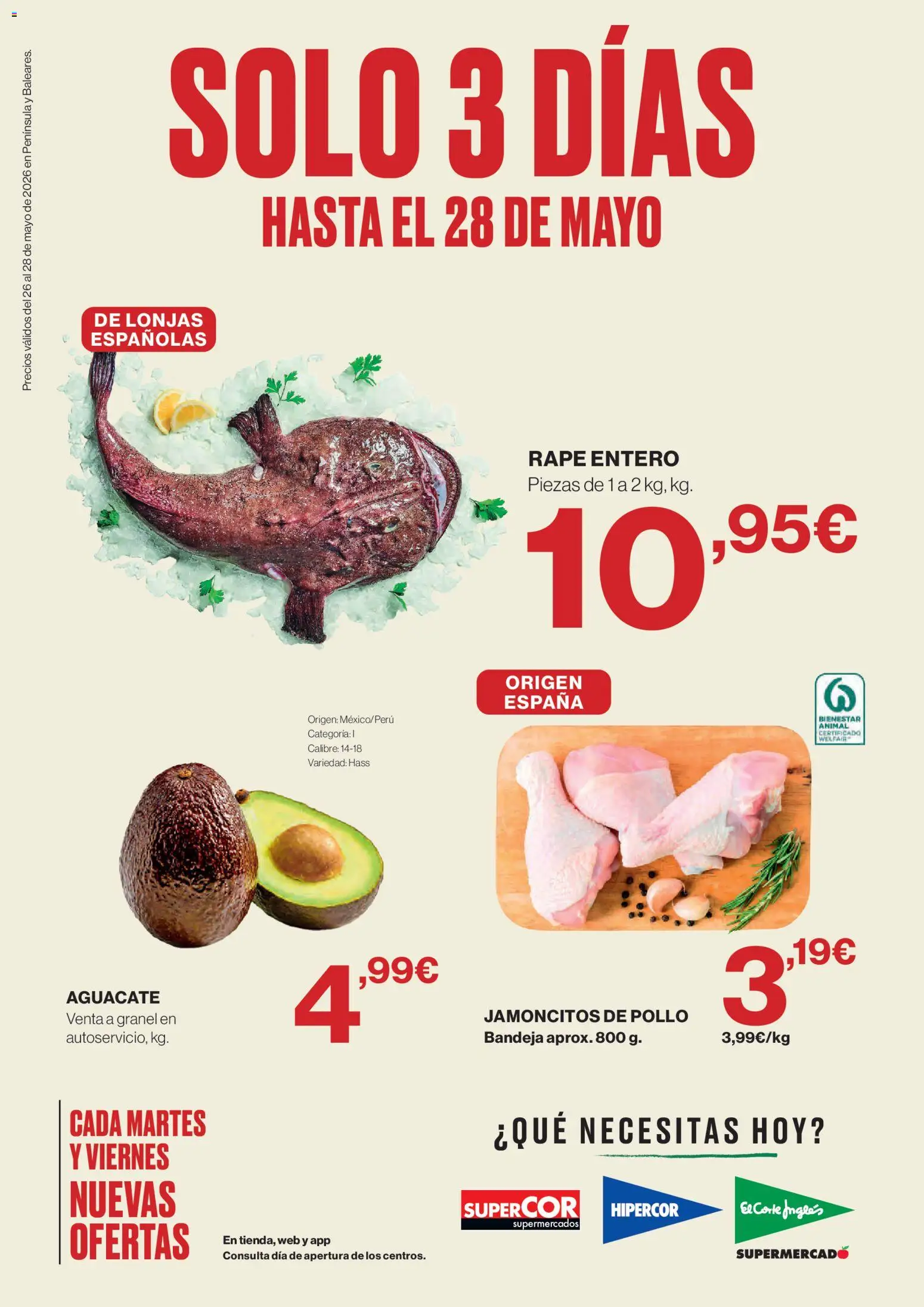 Vista previa del folleto de la tienda Supercor válido desde el 26/05/2026 - Aguacate, Bandeja, Pollo