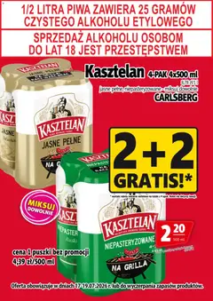 Pogląd gazetki "Prim Market promocja - Piwo Kasztelan" ze sklepu Prim Market ważnej od 17.07.2026