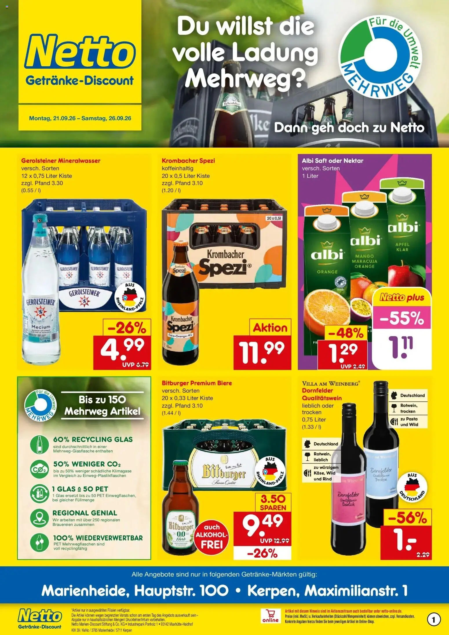 Vorschau von dem Prospekt des Geschäftes Netto Marken-Discount, gültig ab dem 21.09.2026
