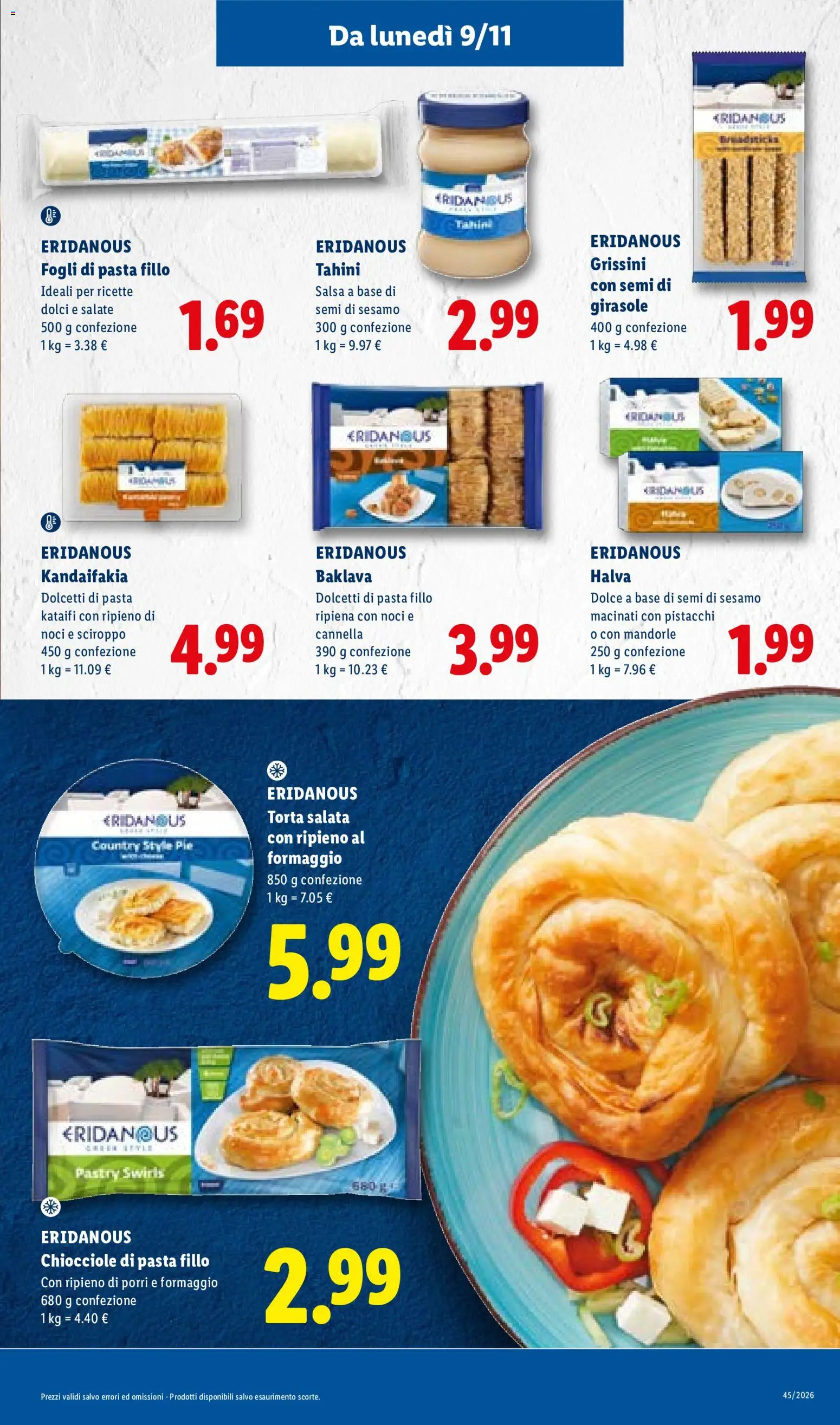 Anteprima dell'opuscolo Lidl volantino Sicilia dal negozio Lidl valido da 02/11/2026 - Pasta, Torta, Noci, Formaggio, Sesamo, Mandorle, Pistacchi, Sciroppo
