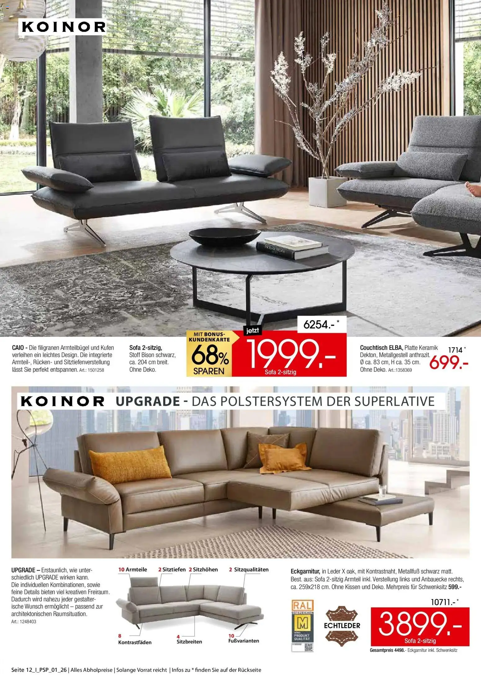 Vorschau von dem Prospekt des Geschäftes Zurbrüggen, gültig ab dem 26.10.2026 - Sofa, Couchtisch, Kissen