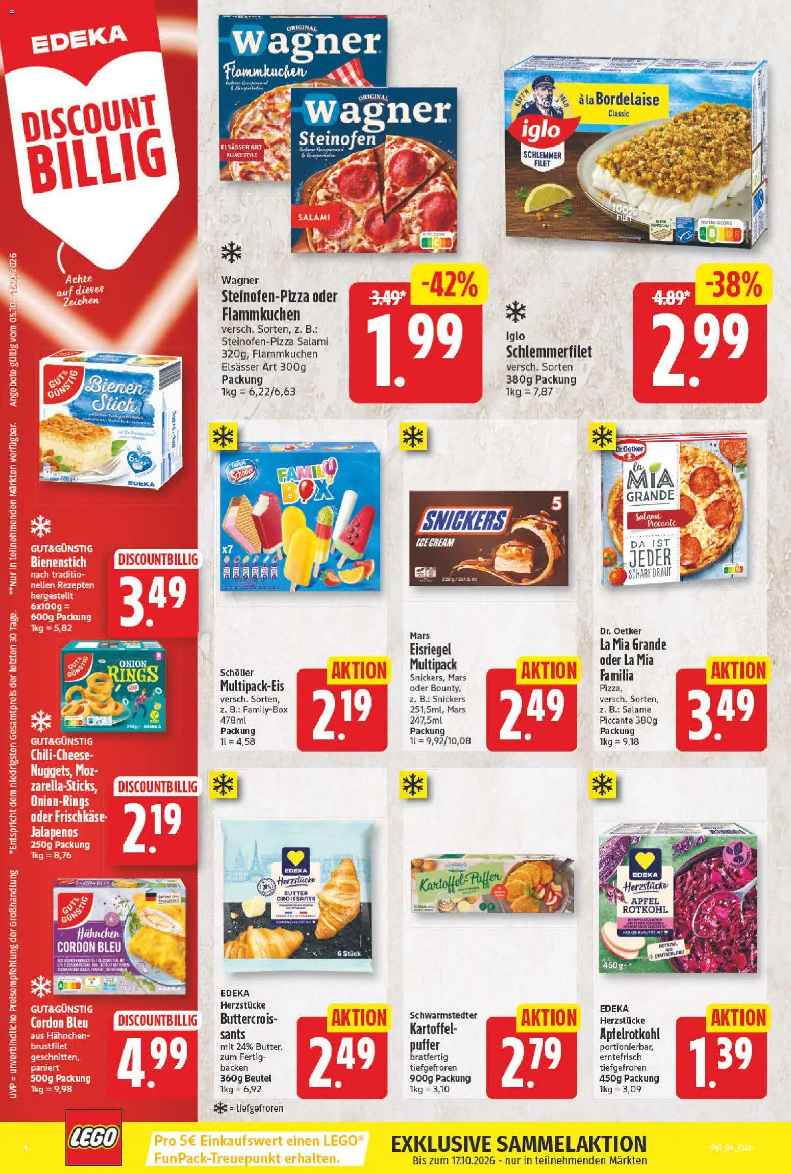 Vorschau von dem Prospekt des Geschäftes Elli Markt, gültig ab dem 05.10.2026 - Butter, Mars, Rotkohl, Snickers, Salami, Iglo, Frischkase, Hahnchen