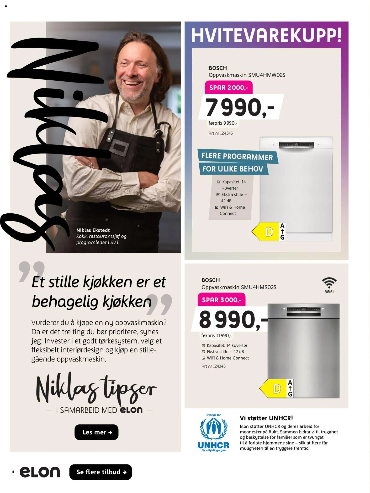 Forhåndsvis Elon kundeavis fra butikk Elon gyldig fra 21/09/2026 - Oppvaskmaskin